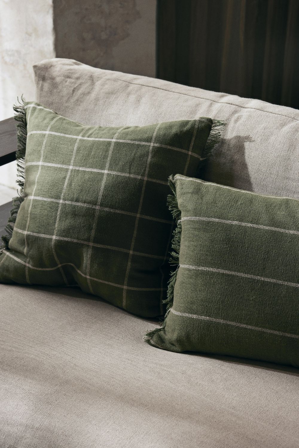 Calm Cushion Olive | ferm LIVING | Home of Solinfo