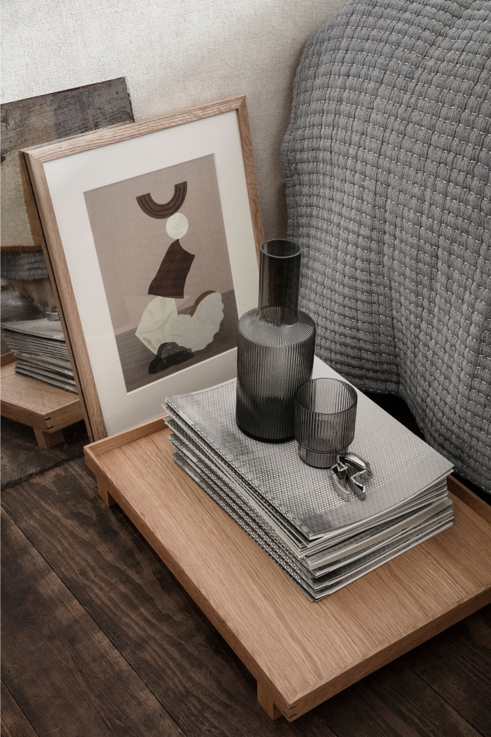 Daze Bedspread Grey | ferm LIVING | Home of Solinfo