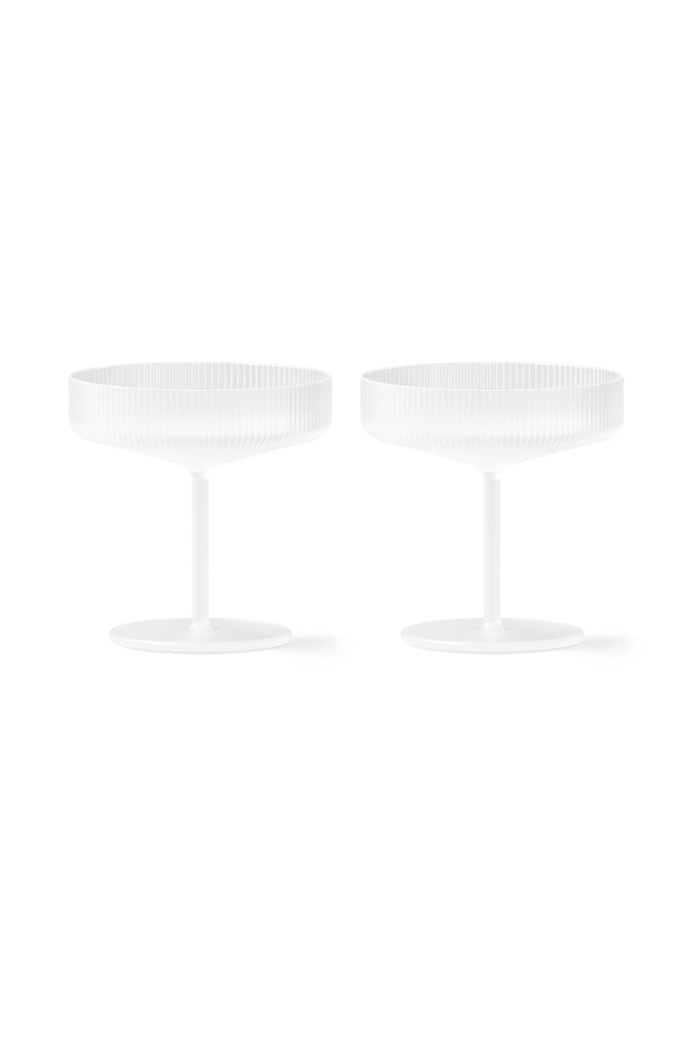 Ripple Champagne Glasses Frosted | ferm LIVING | Home of Solinfo