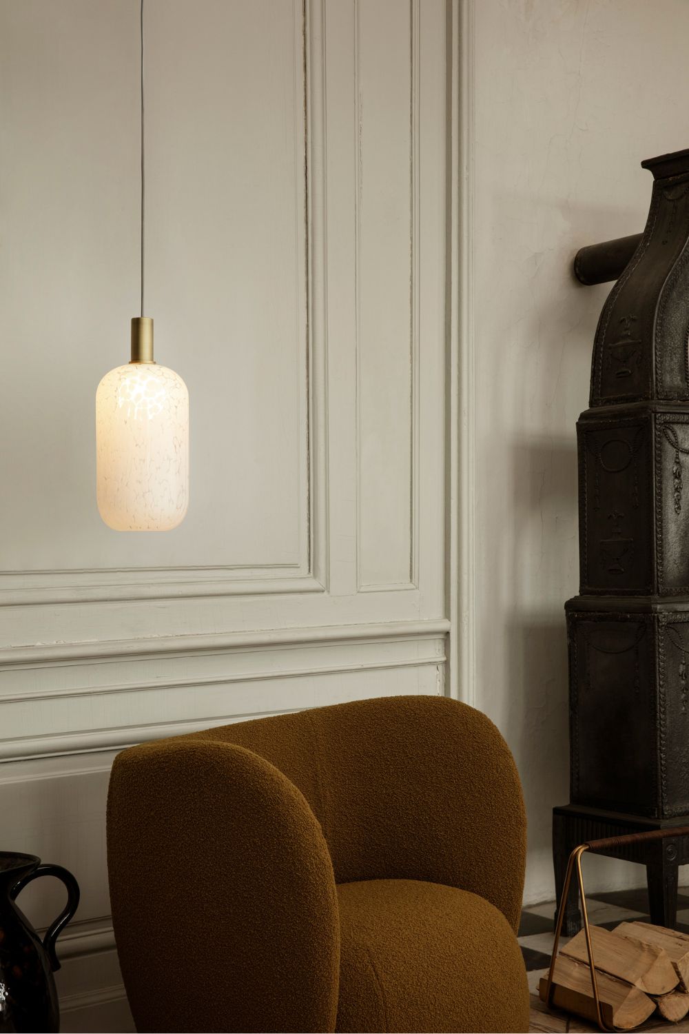 Rico Lounge Chair Wool Boucle Sugar Kelp | ferm LIVING | Home of Solinfo