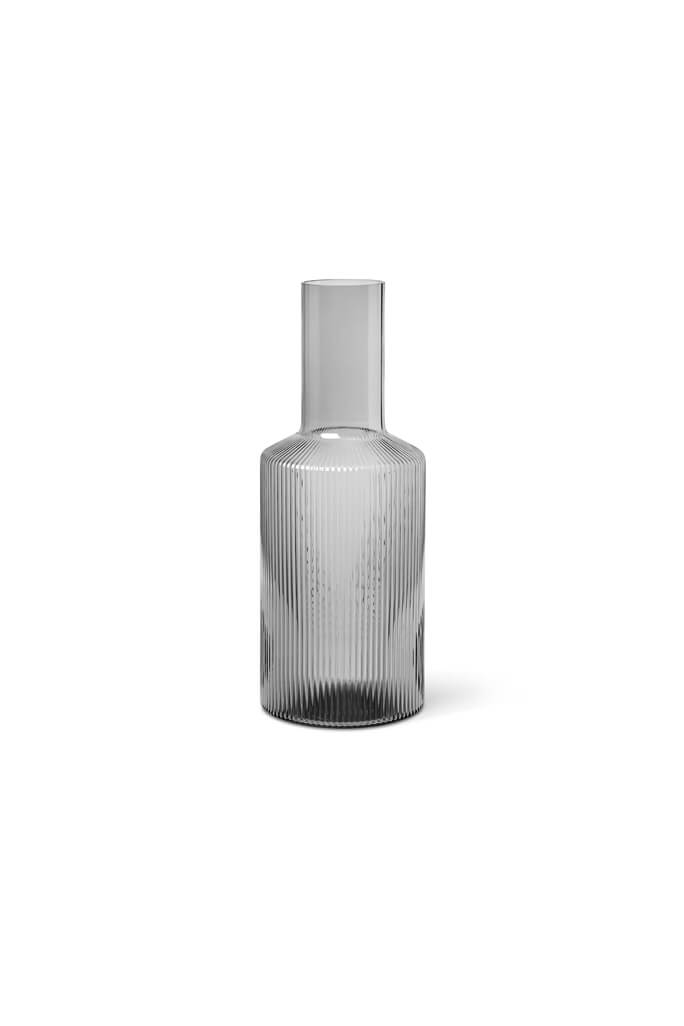 Ripple Carafe Smoked Grey | ferm LIVING | Home of Solinfo
