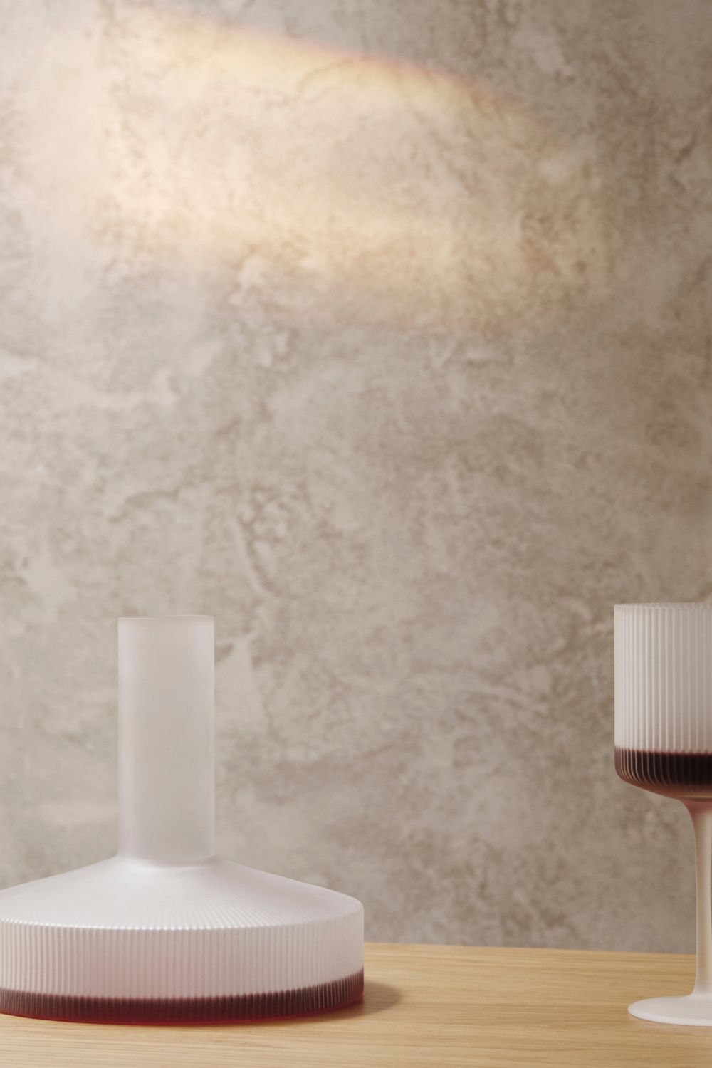 Ripple Red Wine Glasses Frosted | ferm LIVING | Home of Solinfo