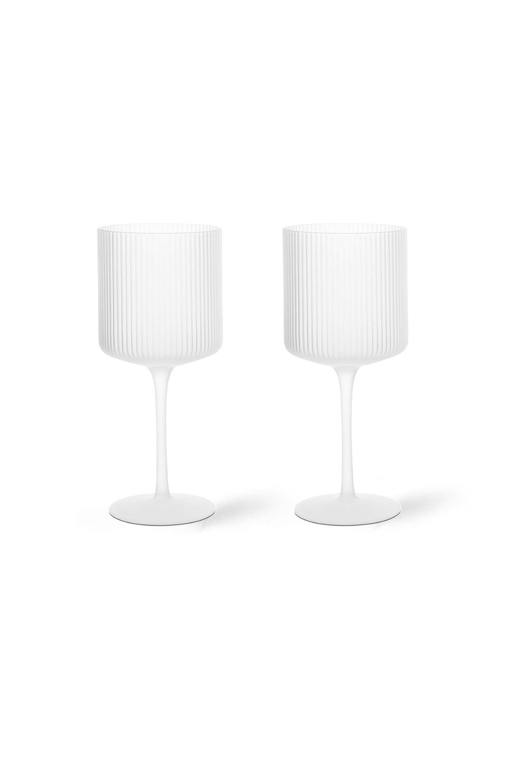 Ripple Red Wine Glasses Frosted | ferm LIVING | Home of Solinfo