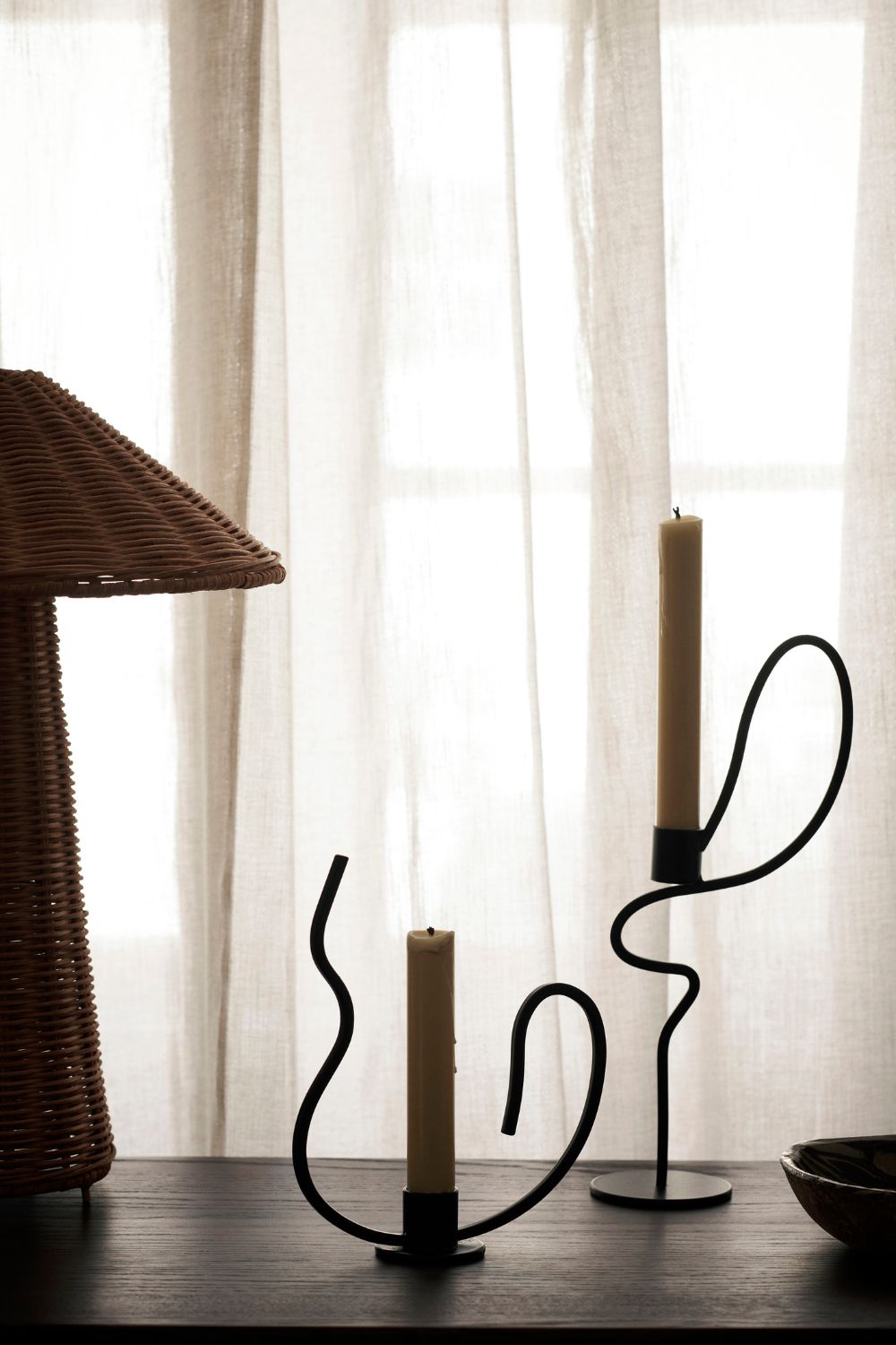 Valse Candle Holder Low Black | ferm LIVING | Home of Solinfo