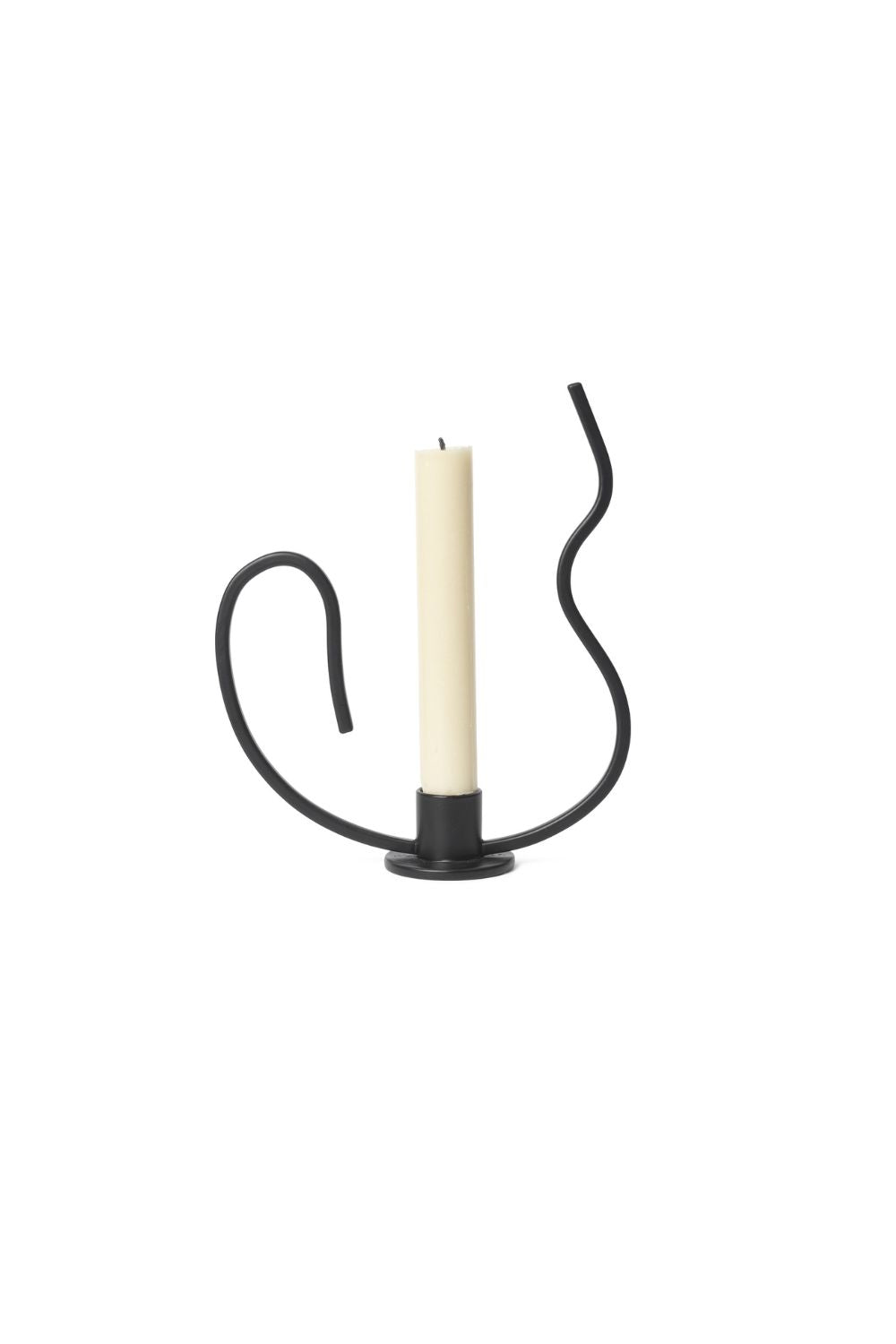 Valse Candle Holder Low Black | ferm LIVING | Home of Solinfo