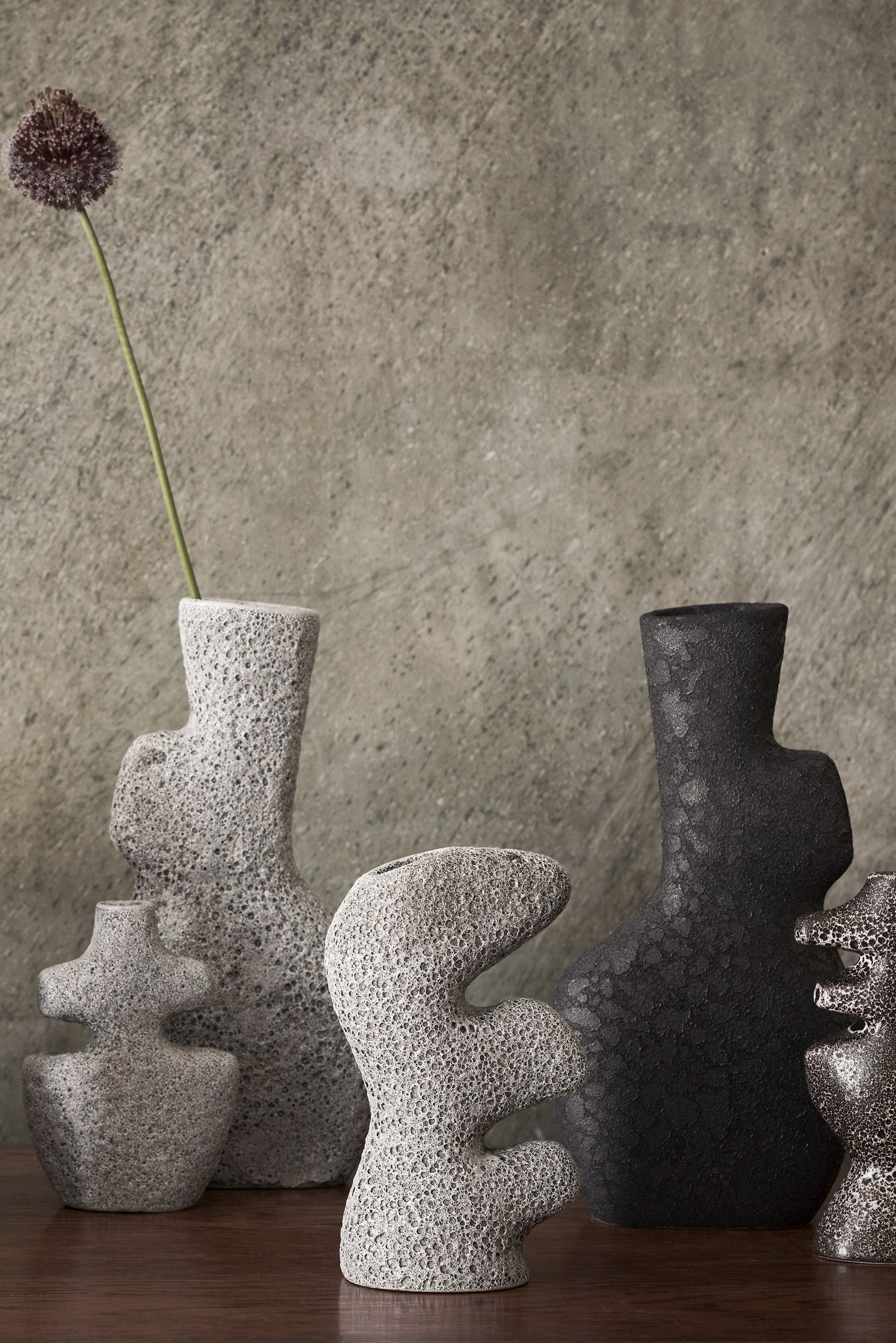 Yara Grey Small Vase | ferm LIVING | Home of Solinfo