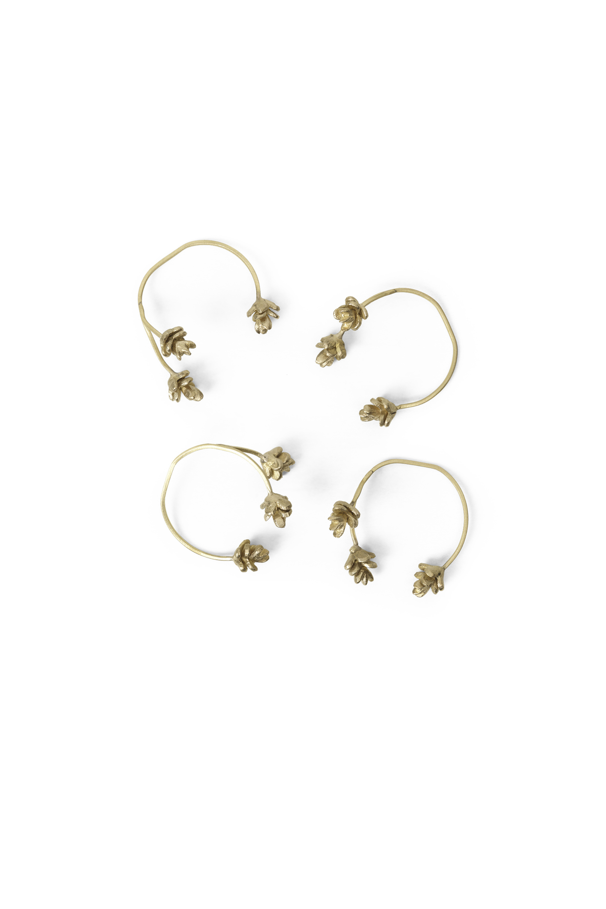 Forest szalvétagyűrű készlet 4 db sárgaréz