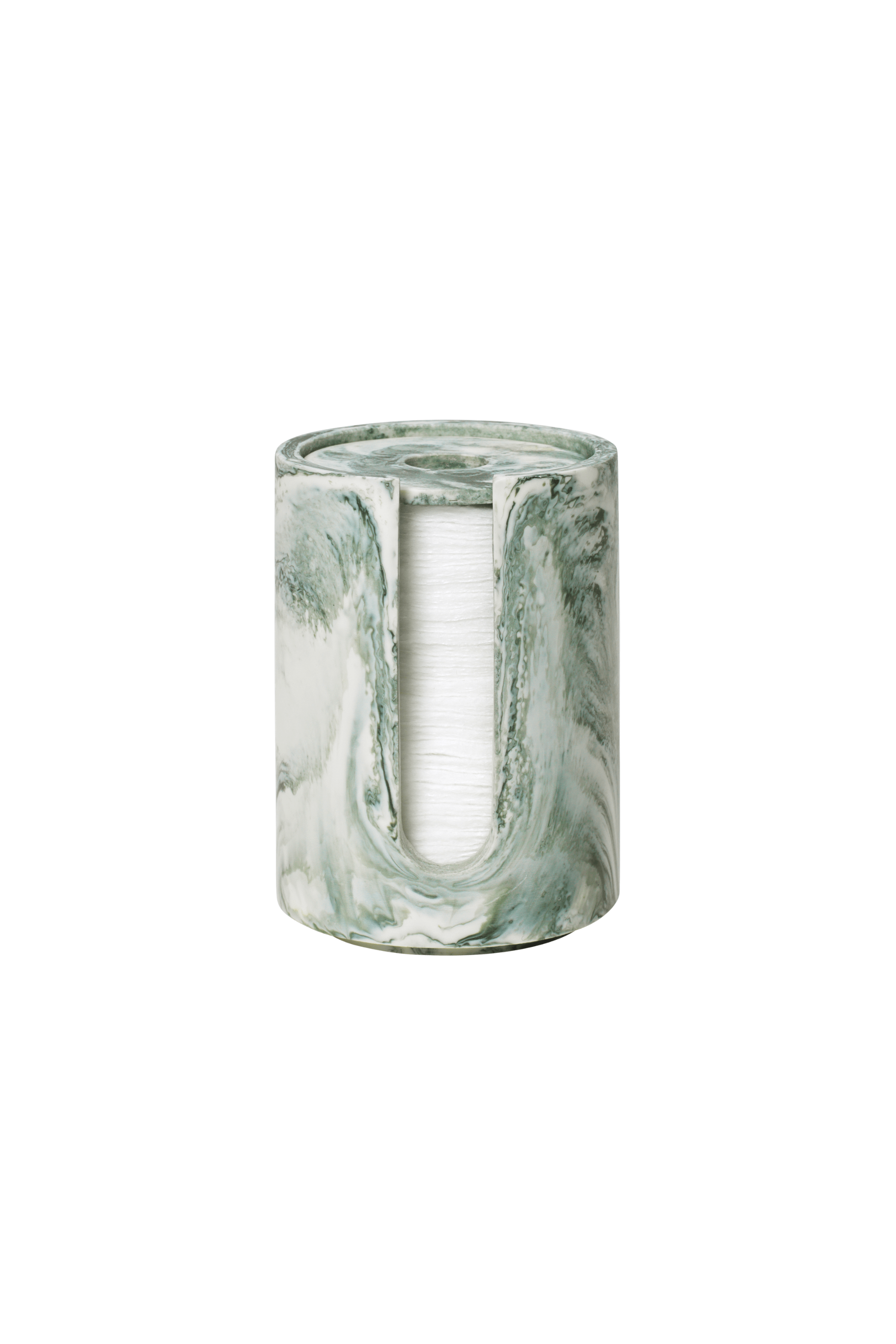 Mist Cotton Pad Holder - Emerald Off-white