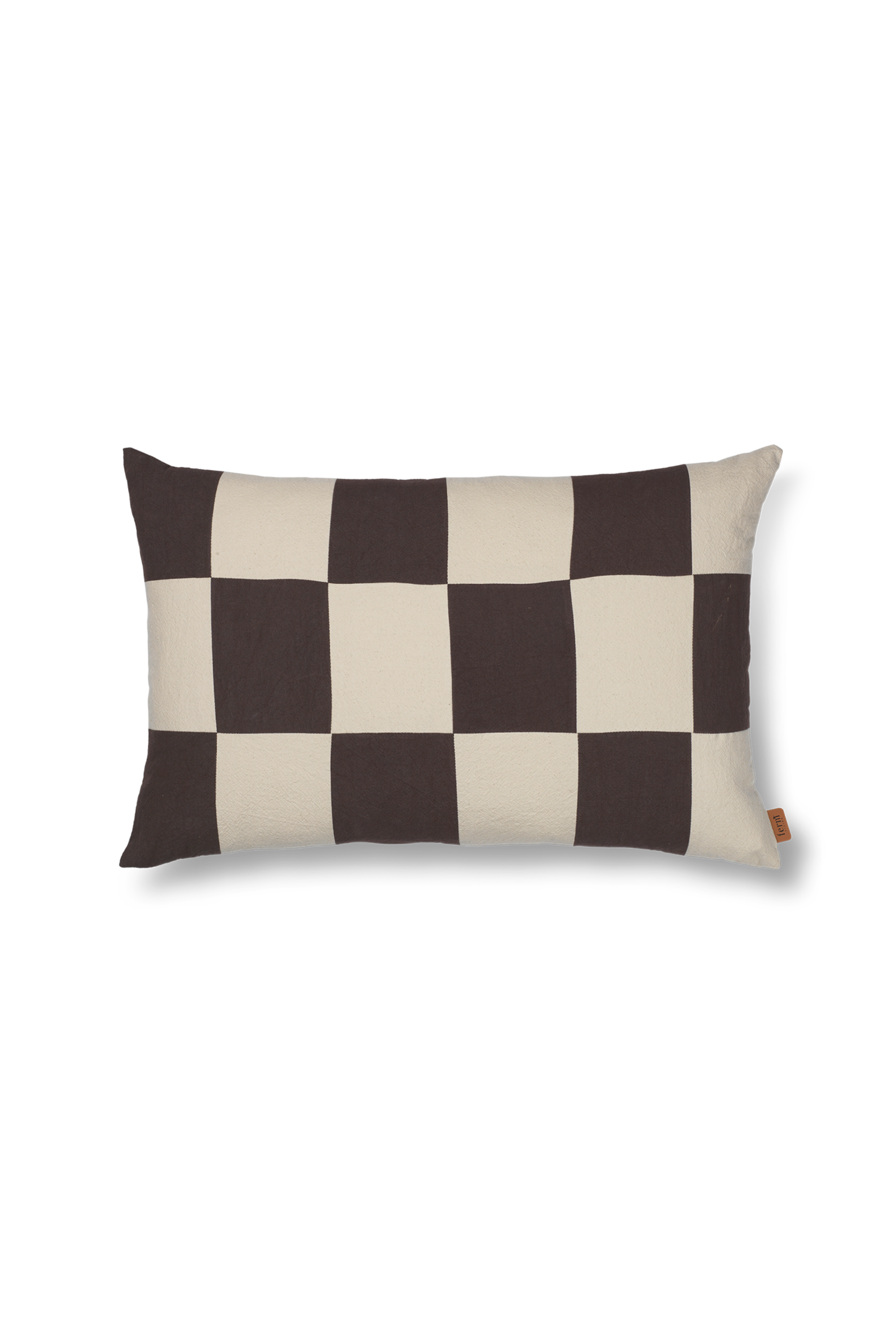 Fold Patchwork Cushion coffee/undyed