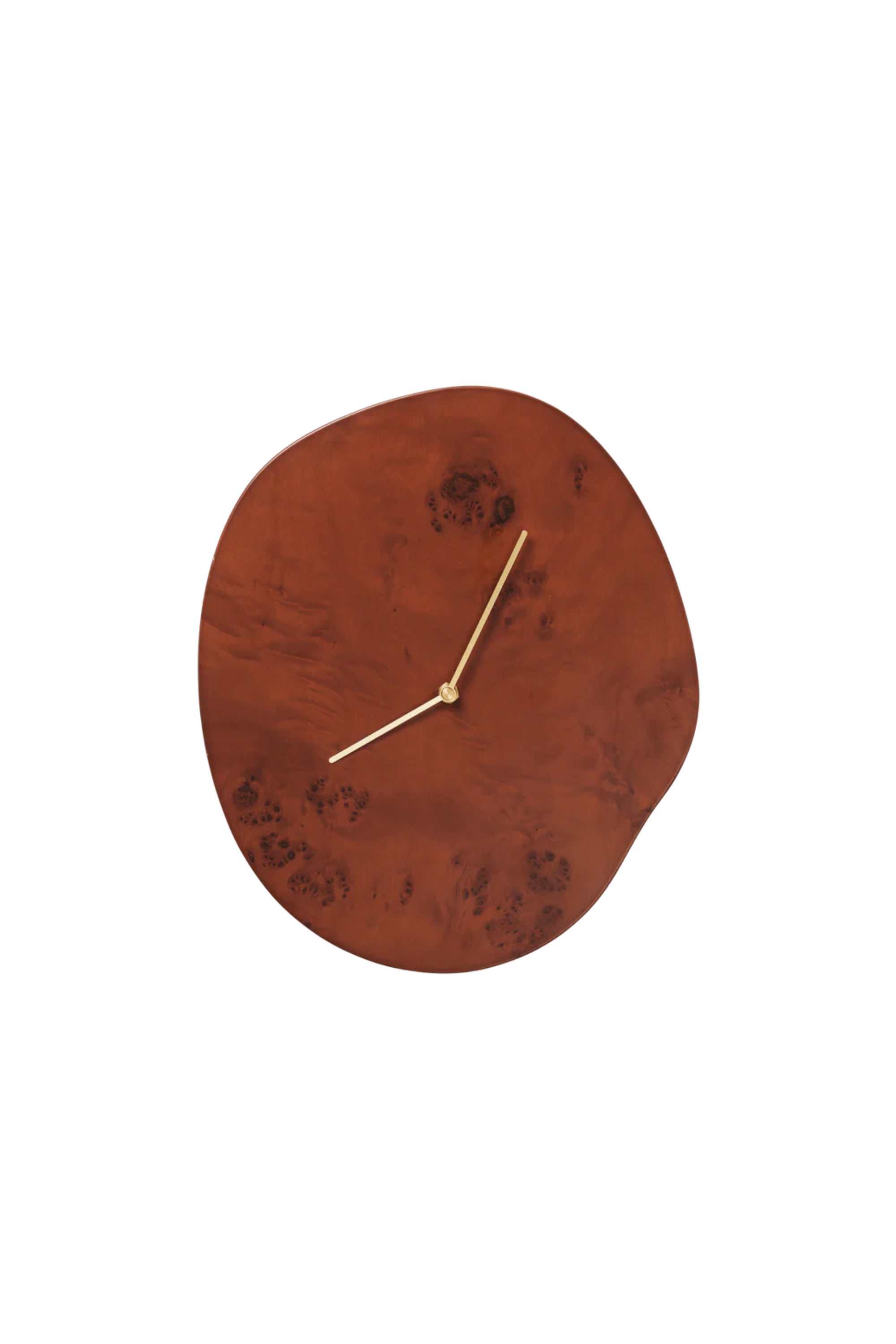 Melt Wall Clock dark stained burl