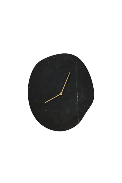 Melt Wall Clock black marble