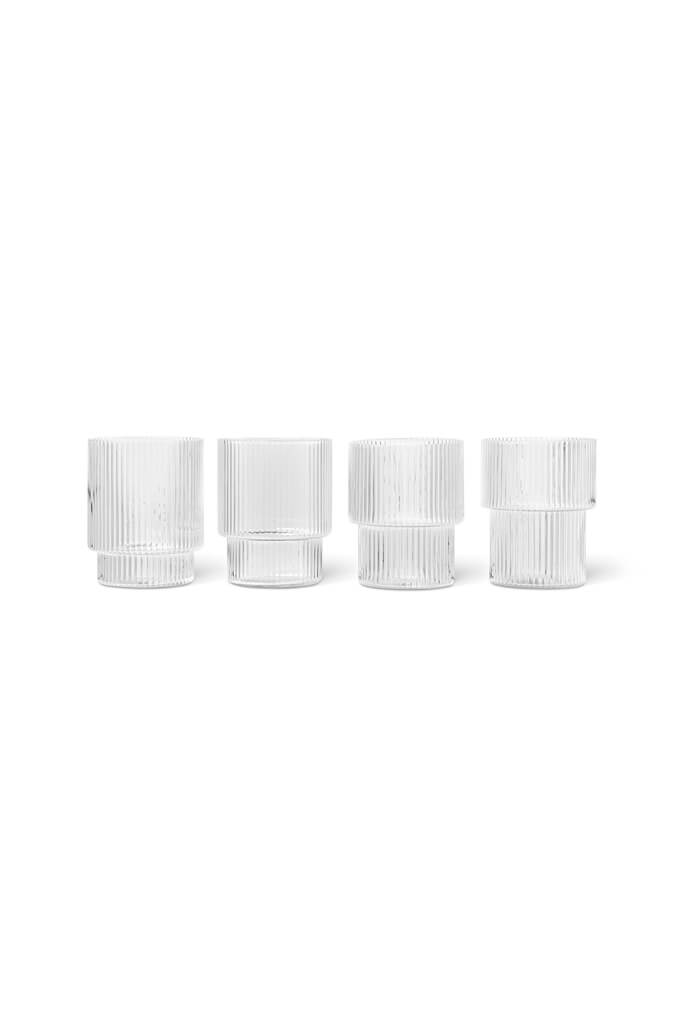Ripple Glasses Clear | ferm LIVING | Home of Solinfo