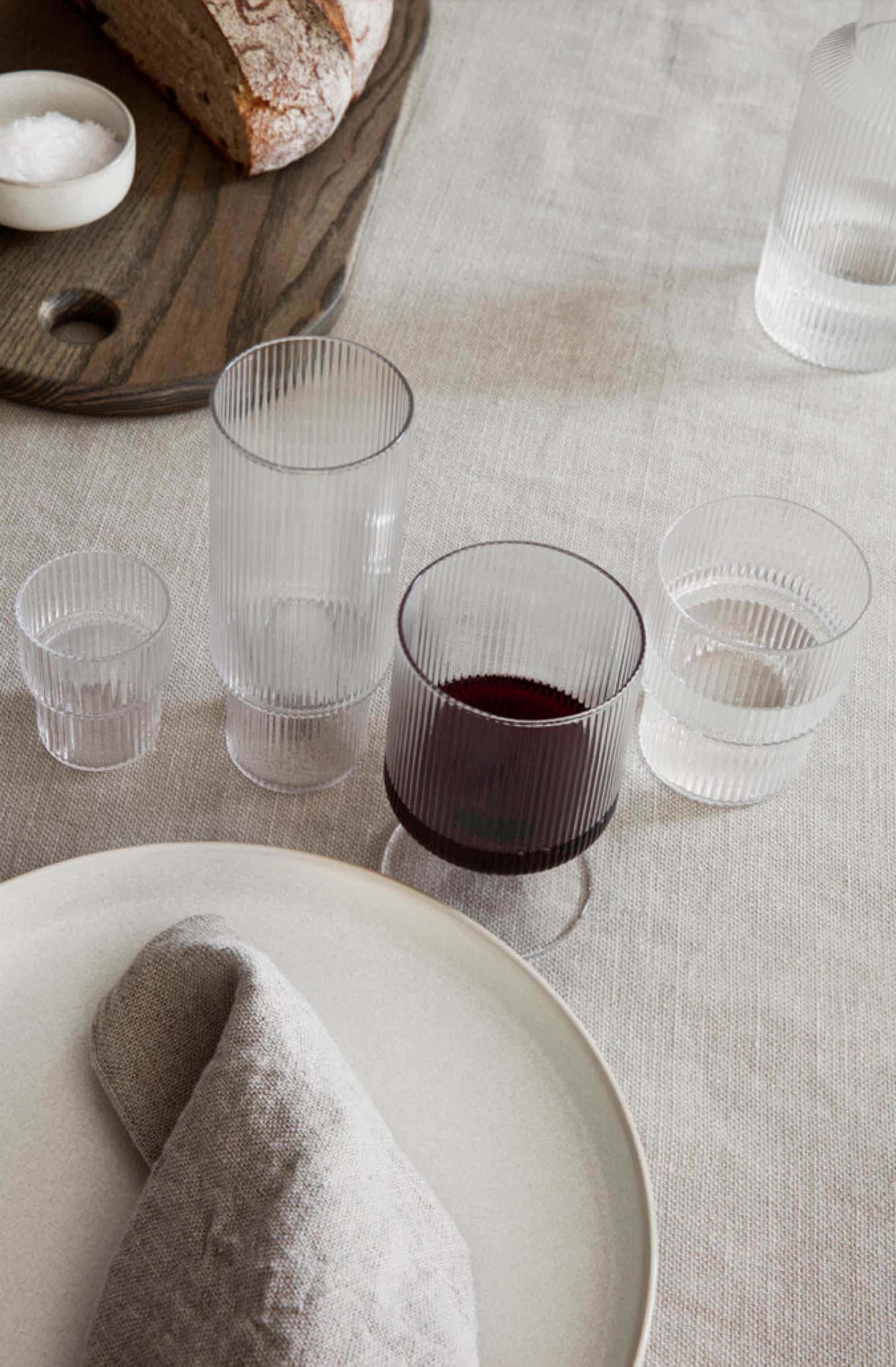 Ripple Small Glasses Clear | ferm LIVING | Home of Solinfo