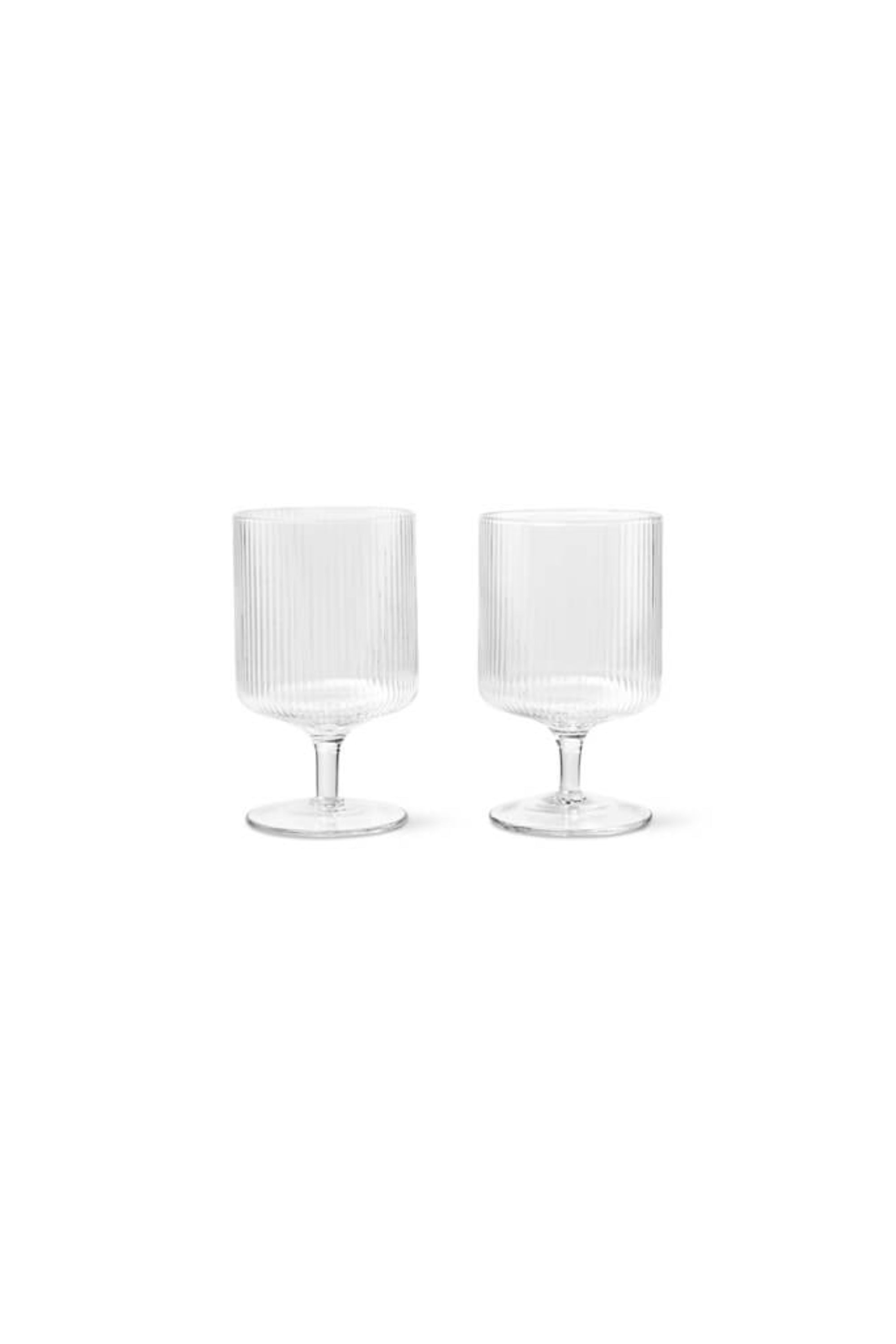 Ripple Wine Glasses Clear | ferm LIVING | Home of Solinfo