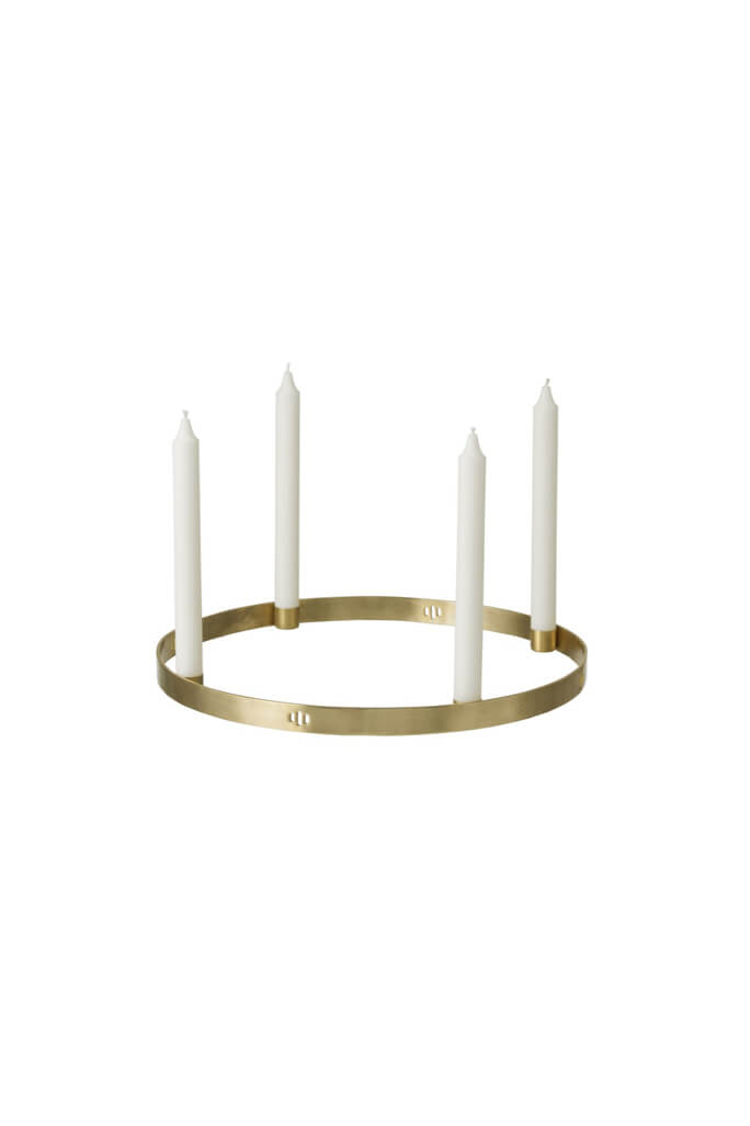 Candle Holder Circle - Brass Small | ferm LIVING | Home of Solinfo