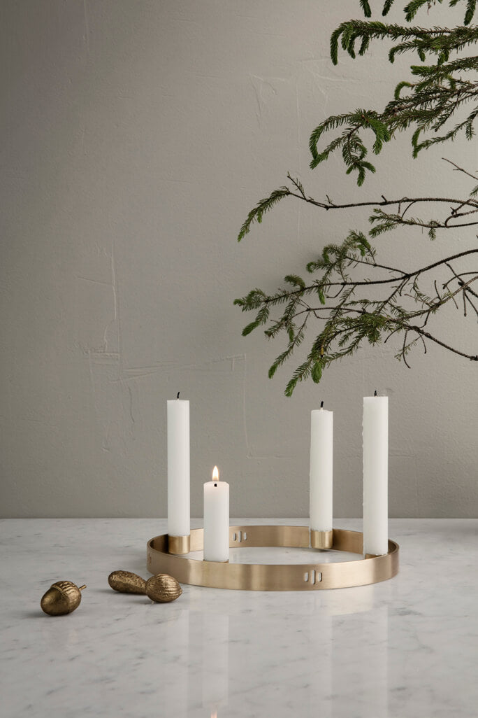 Candle Holder Circle - Brass Small | ferm LIVING | Home of Solinfo