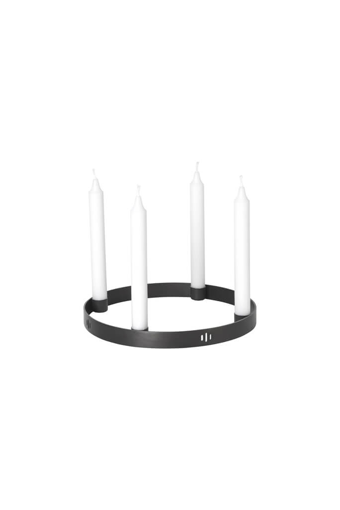 Candle Holder Circle Small black brass | ferm LIVING | Home of Solinfo