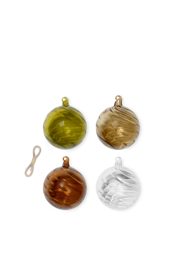 Twirl Ornaments - L - Set of 4 | ferm LIVING | Home of Solinfo