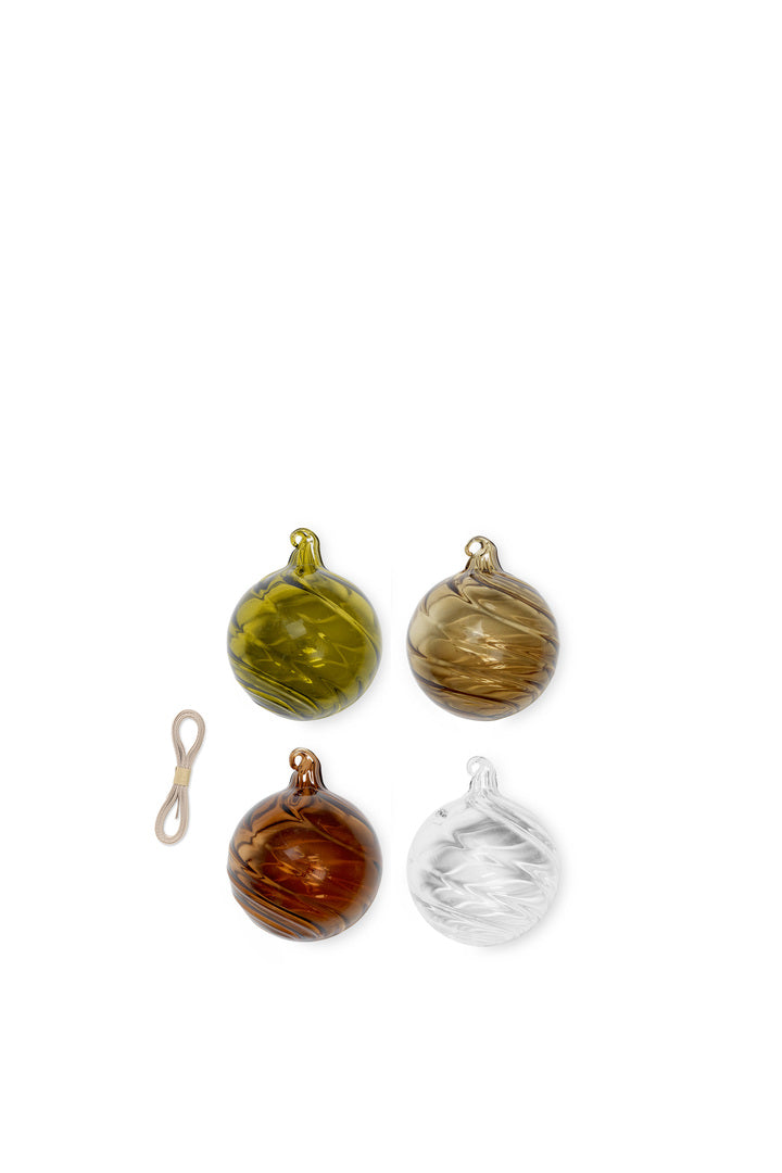 Twirl Ornaments - M - Set of 4 - Multi | ferm LIVING | Home of Solinfo