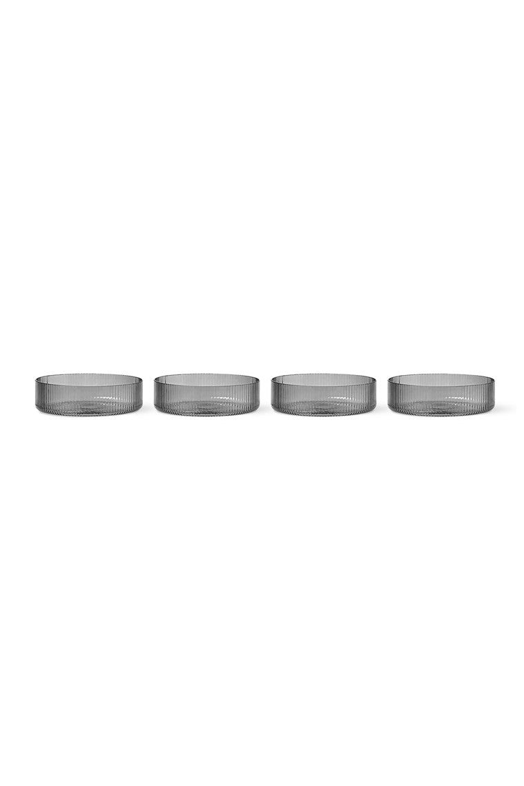 Ripple Serwing Bowls smoked grey | ferm LIVING | Home of Solinfo
