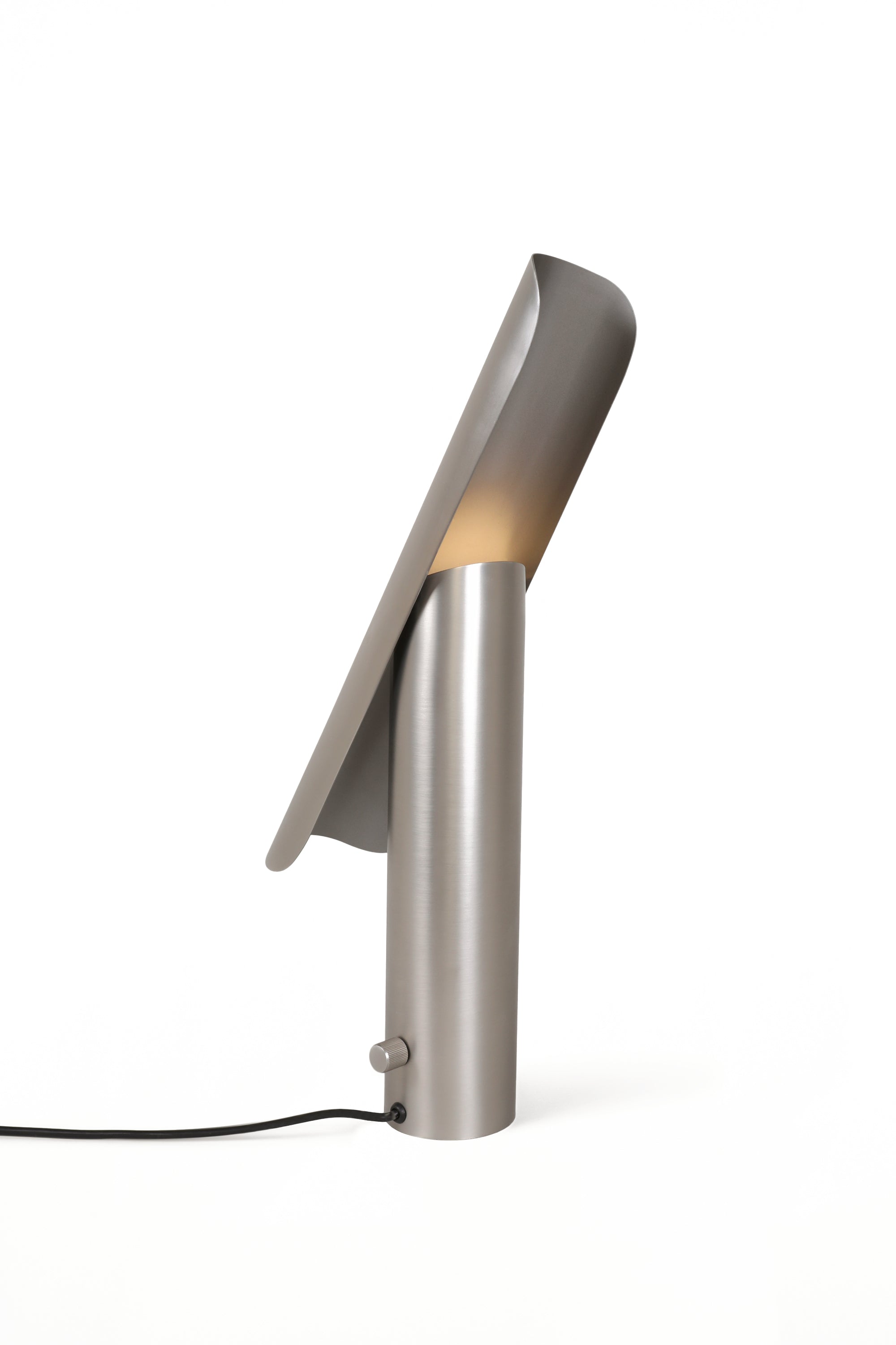 T-Lamp brushed steel table lamp