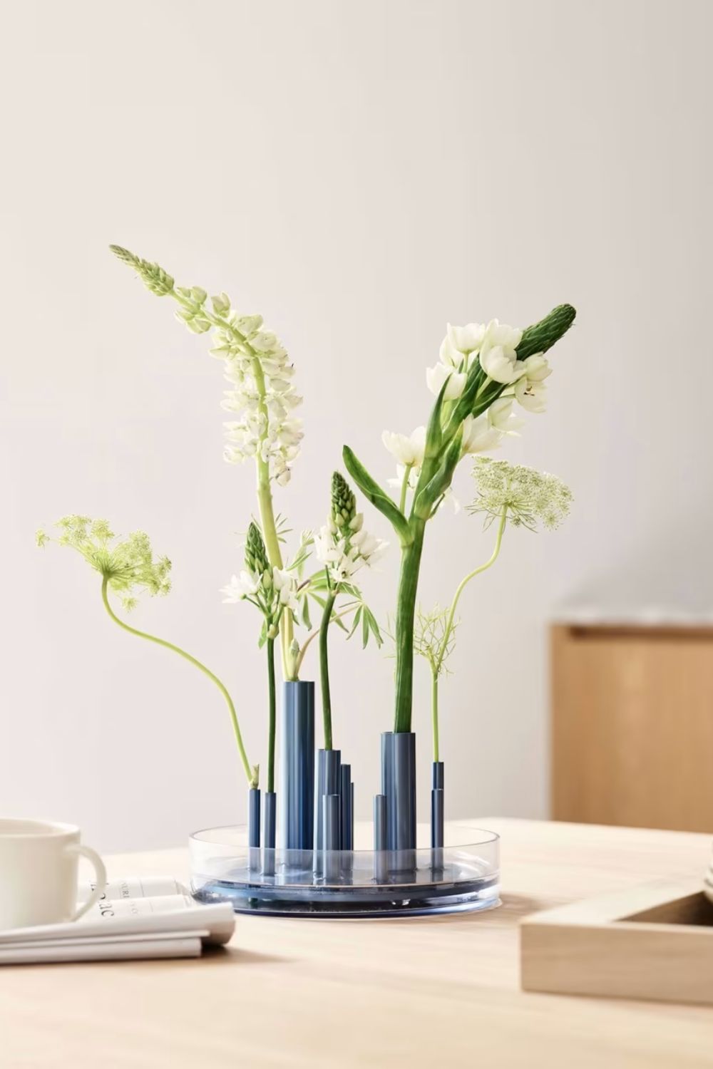 Ikeru Vase Low Dusk Blue | Fritz Hansen | Home of Solinfo