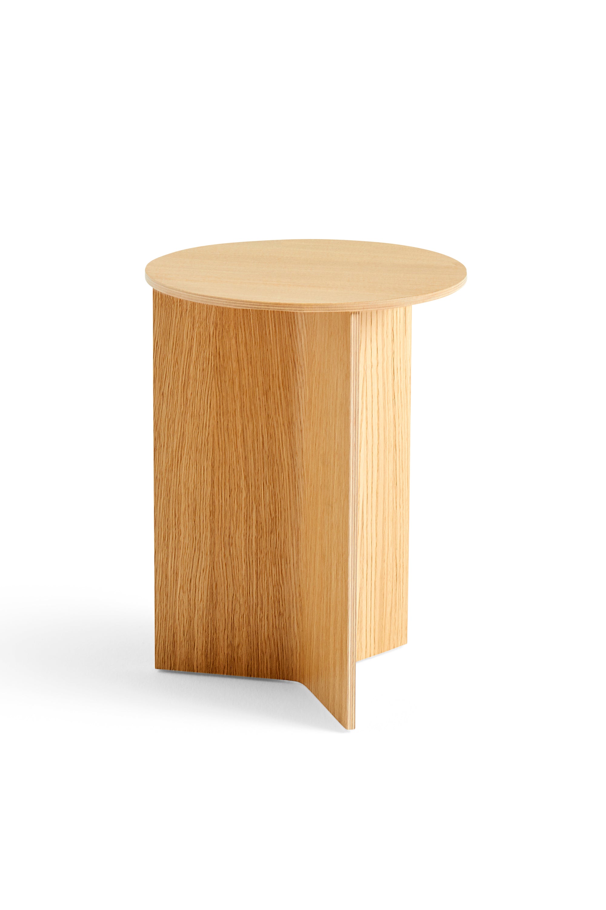 Slit oak side table