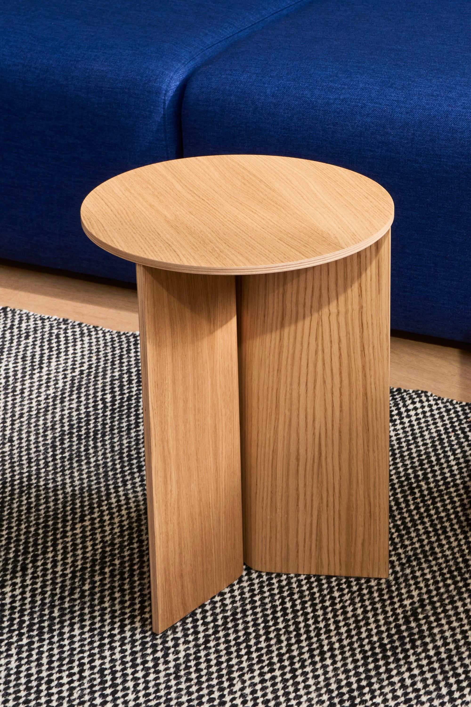 Slit oak side table