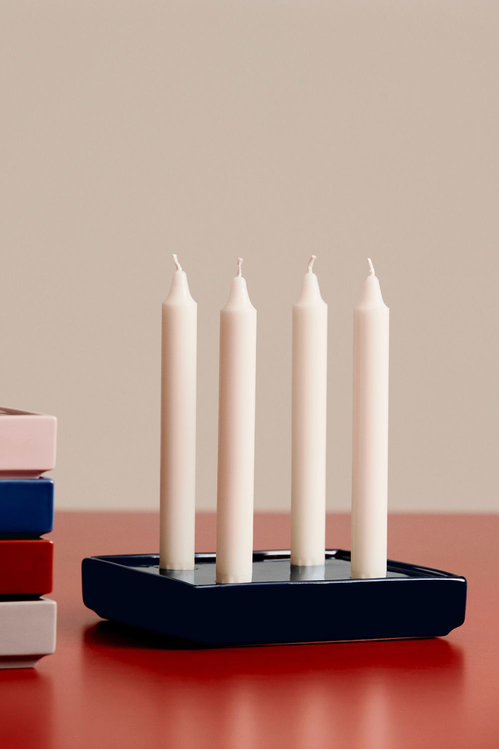 Mattone Candleholder Large Dark blue