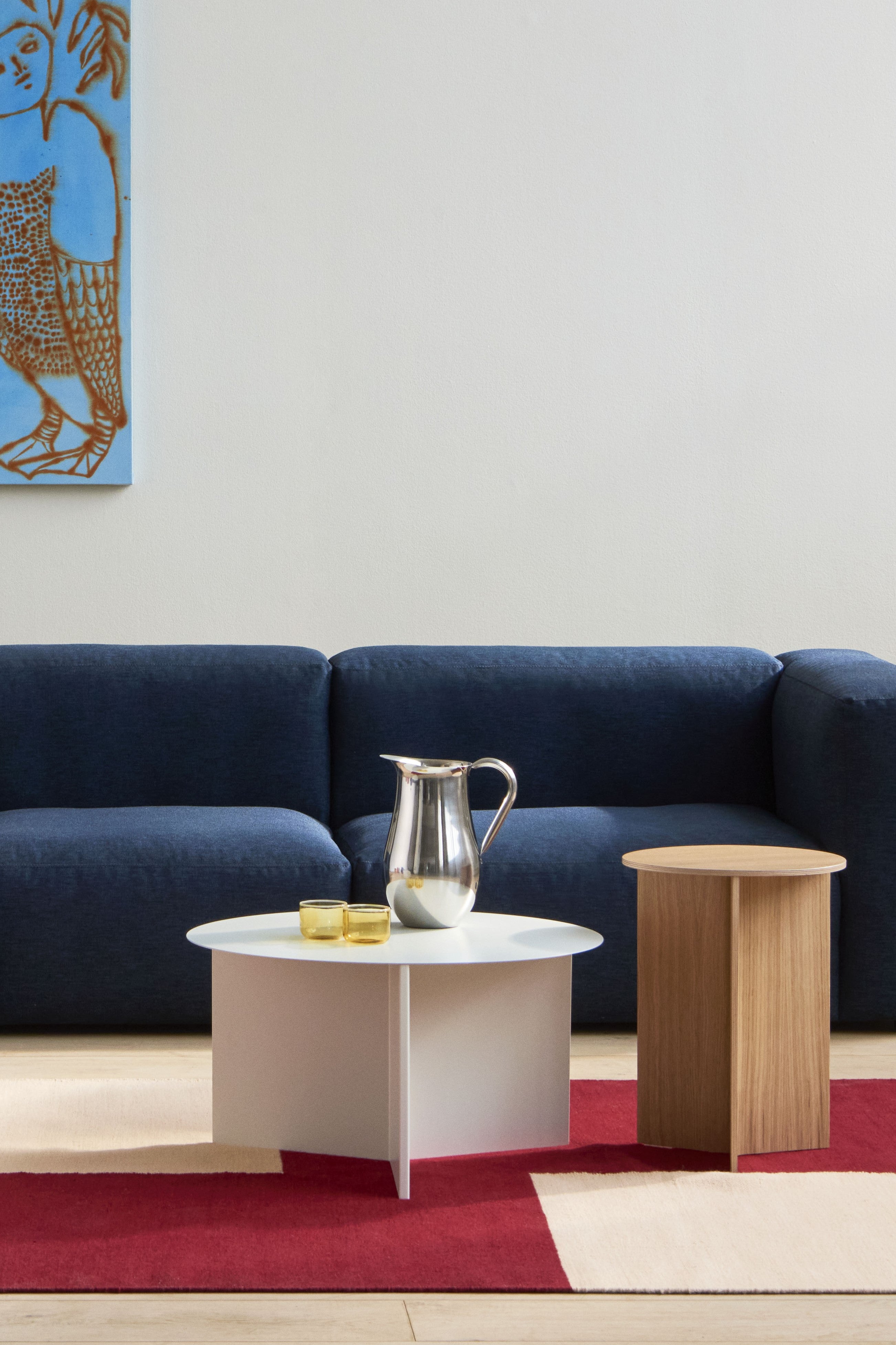 Slit oak side table