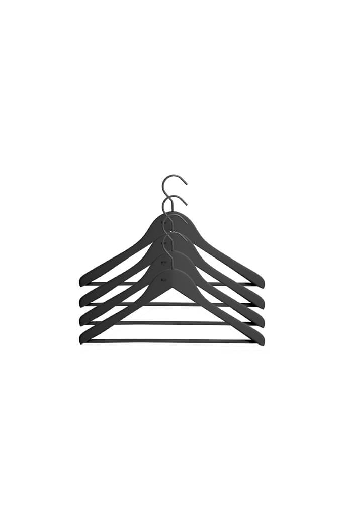 Soft coat hanger set of 4, bar wide