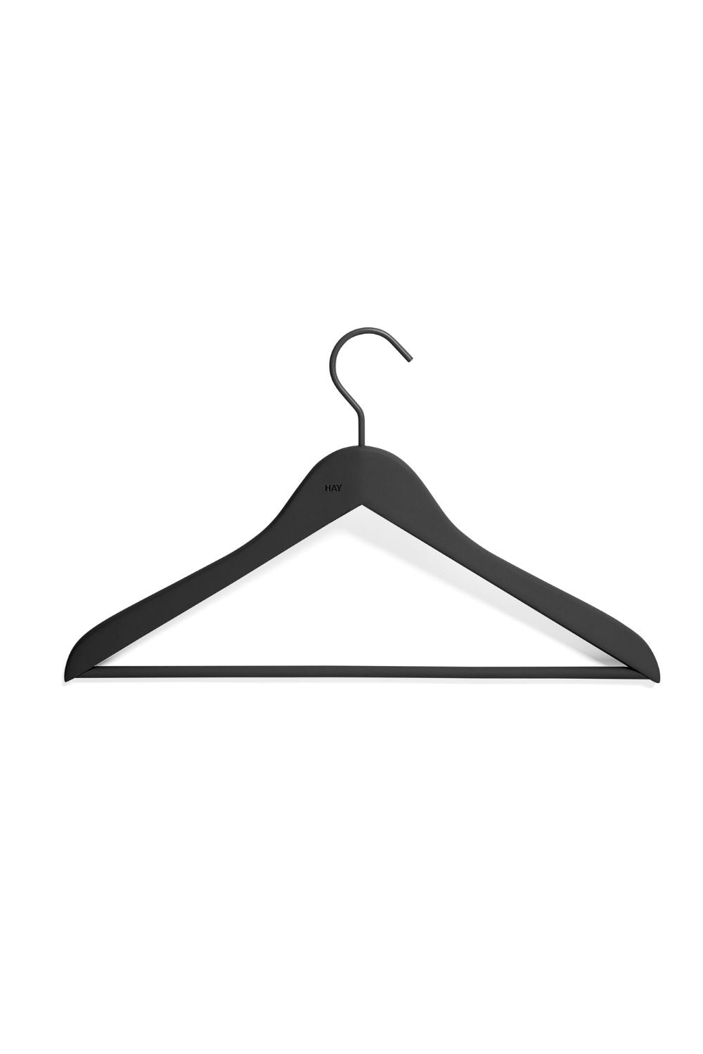 Soft Coat Hanger Set of 4 W Bar Slim Black