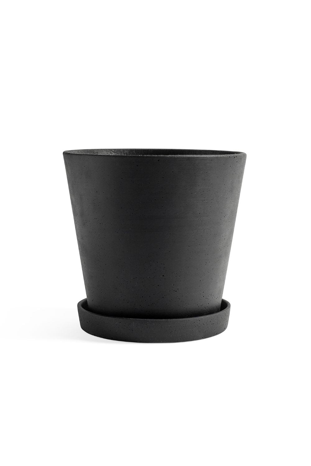 Flowerpot with Saucer XXL Black