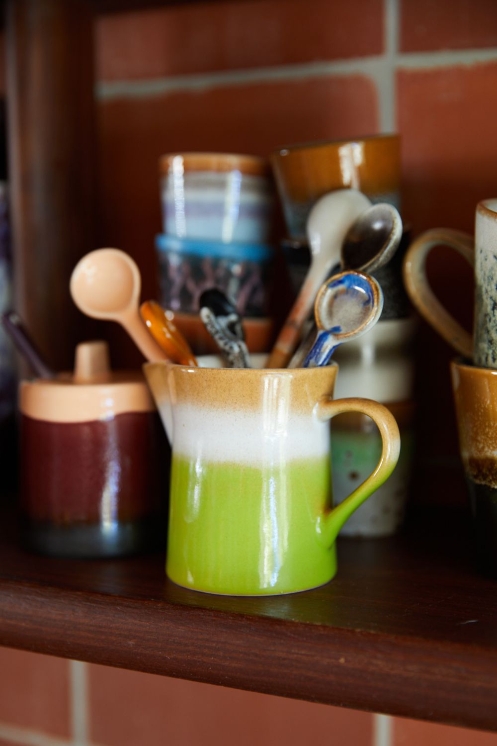70s Ceramics Foreland Milk Jug and Sugar Pot