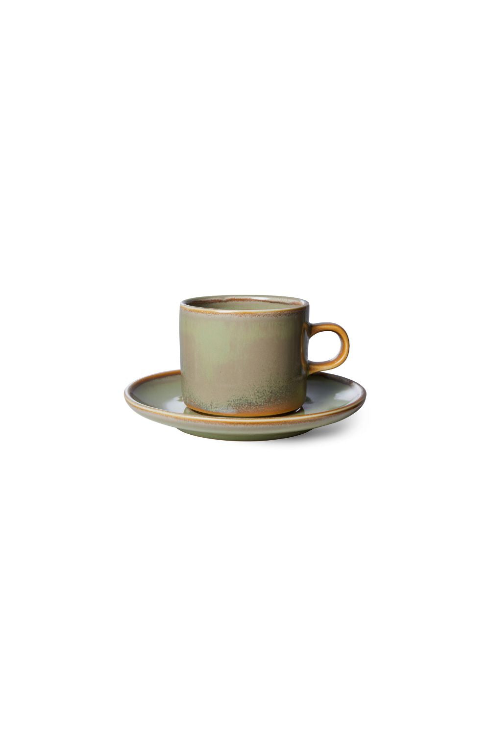 Chef Ceramics mohazöld csésze csészealjal
