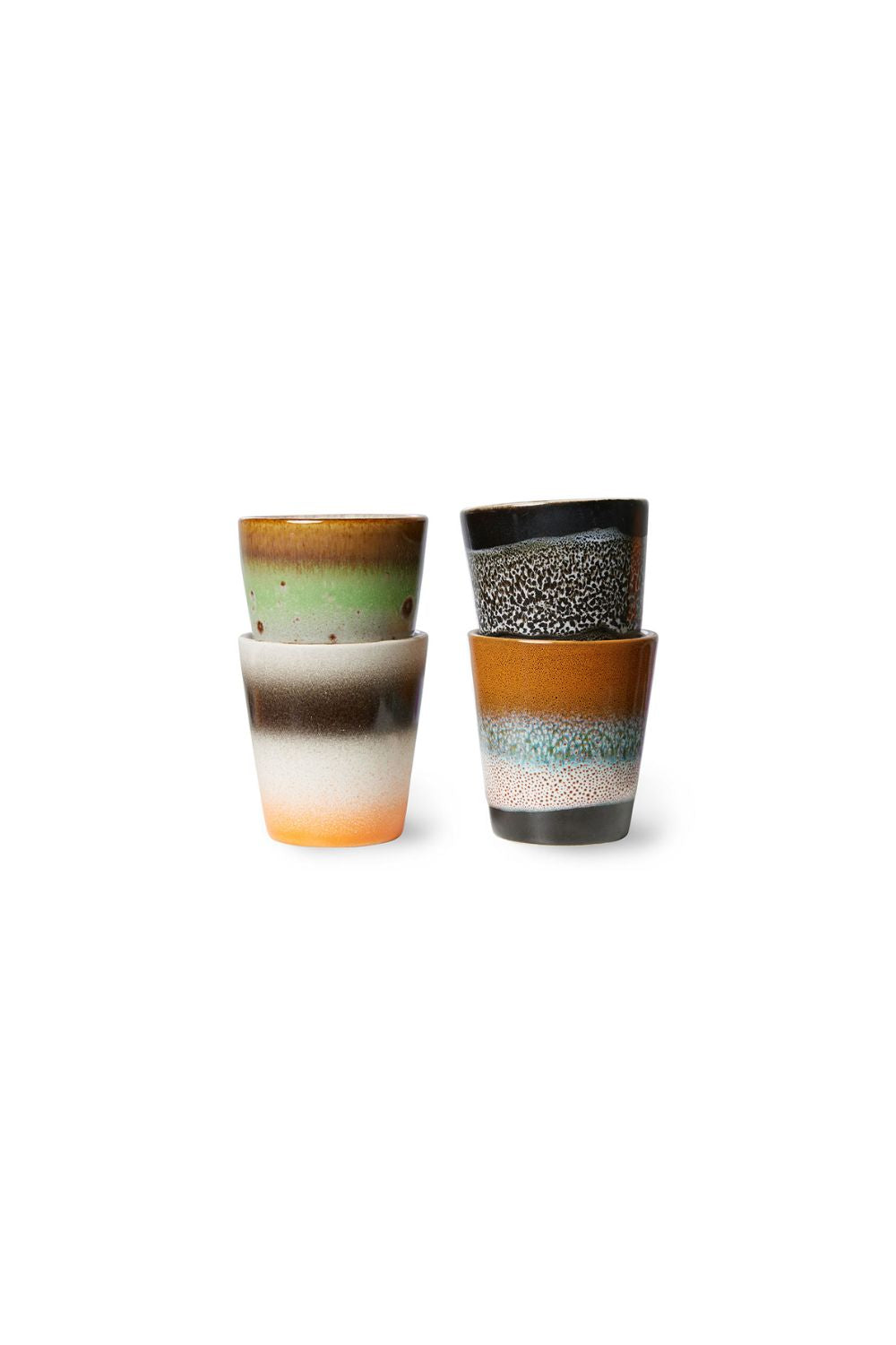 70s Ceramics Good Vibes Ristretto Mug Set of 4