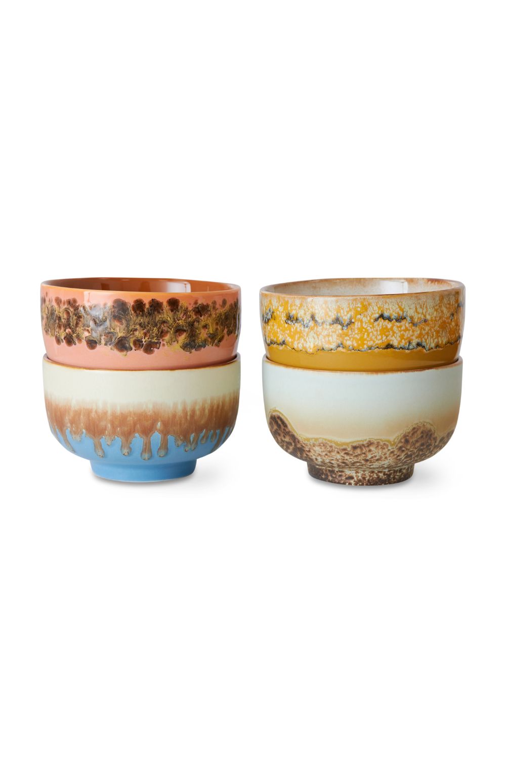 70s Ceramics Seabreeze Noodle Bowl Set of 4