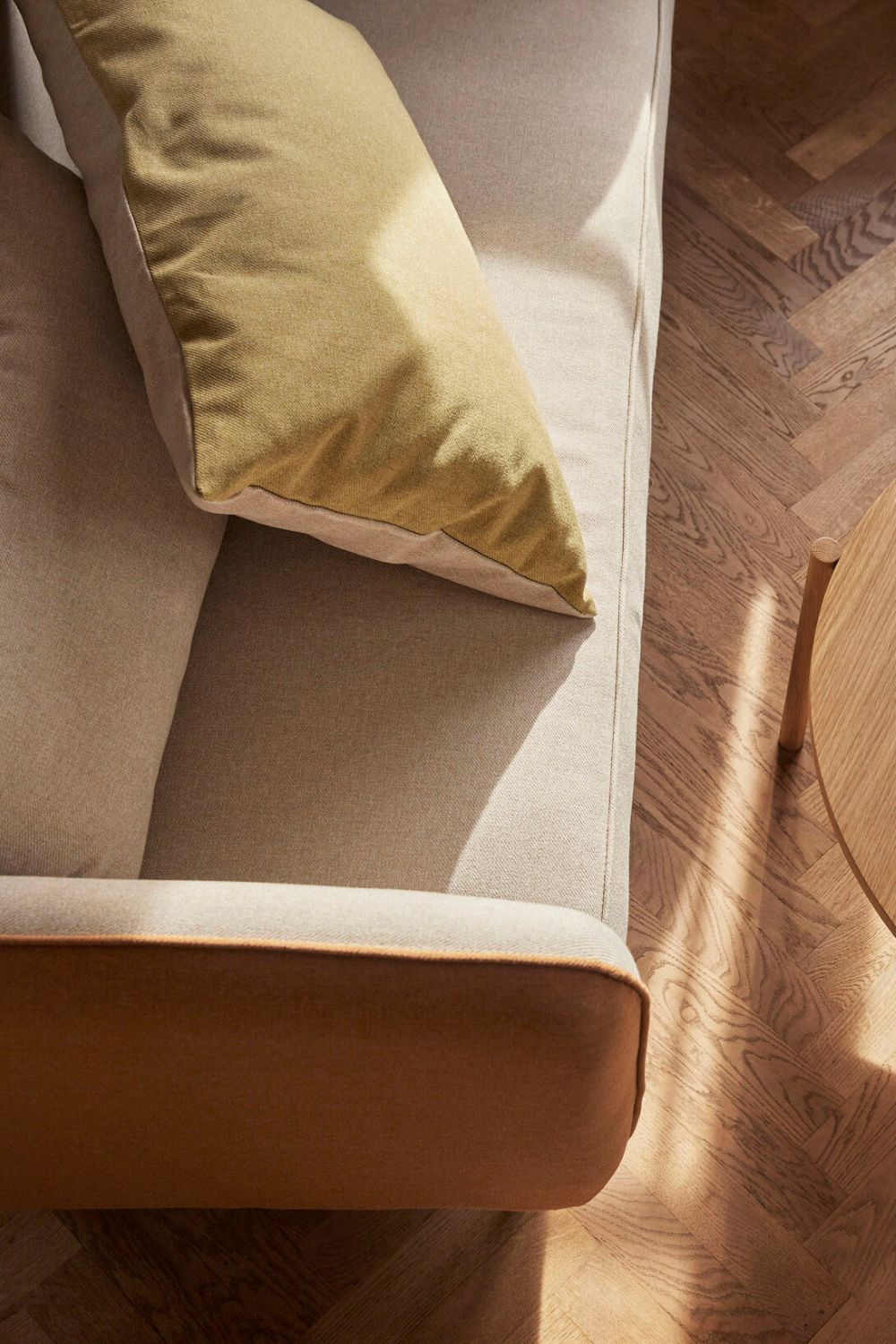 Bliss Cushion Yellow and Beige