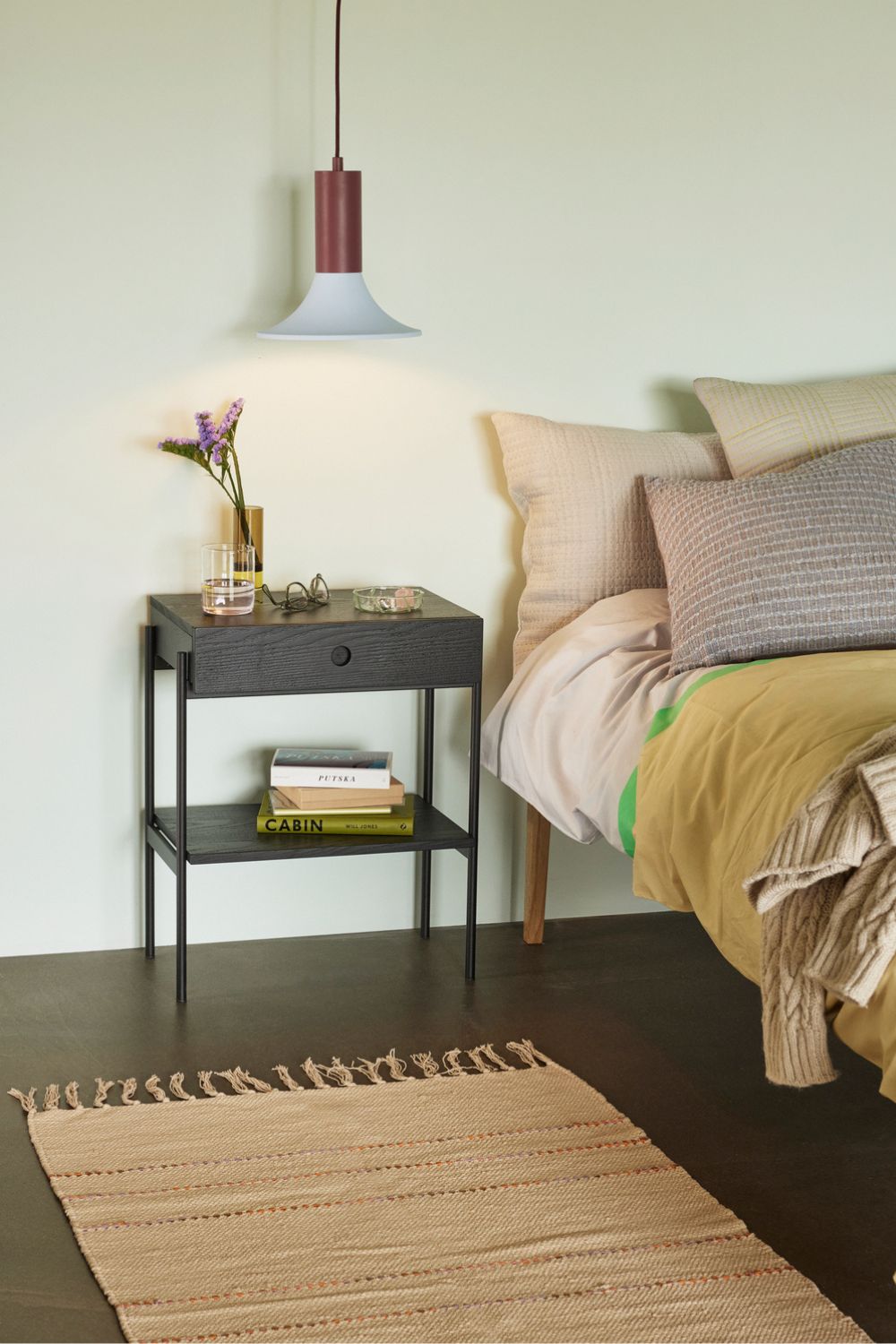 Noir Bedside Table Black