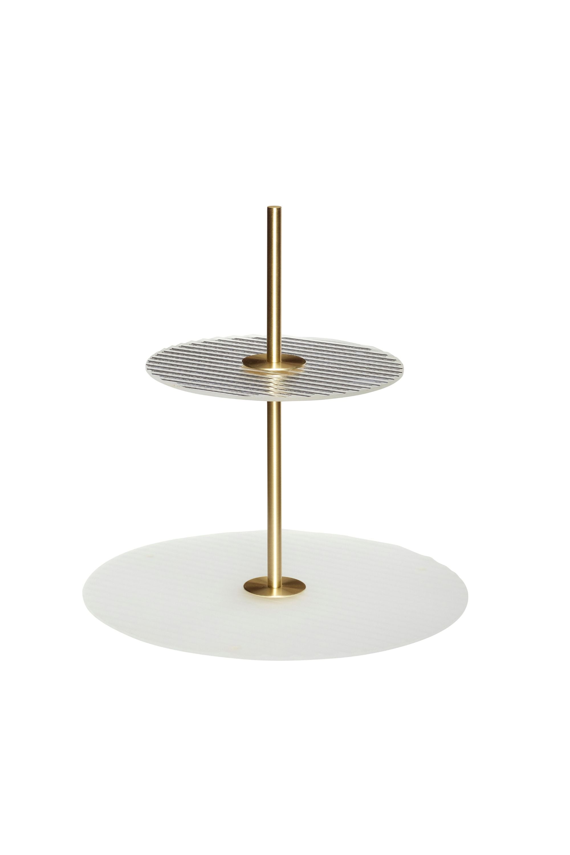 Ripple Etagere Frosted and Brass