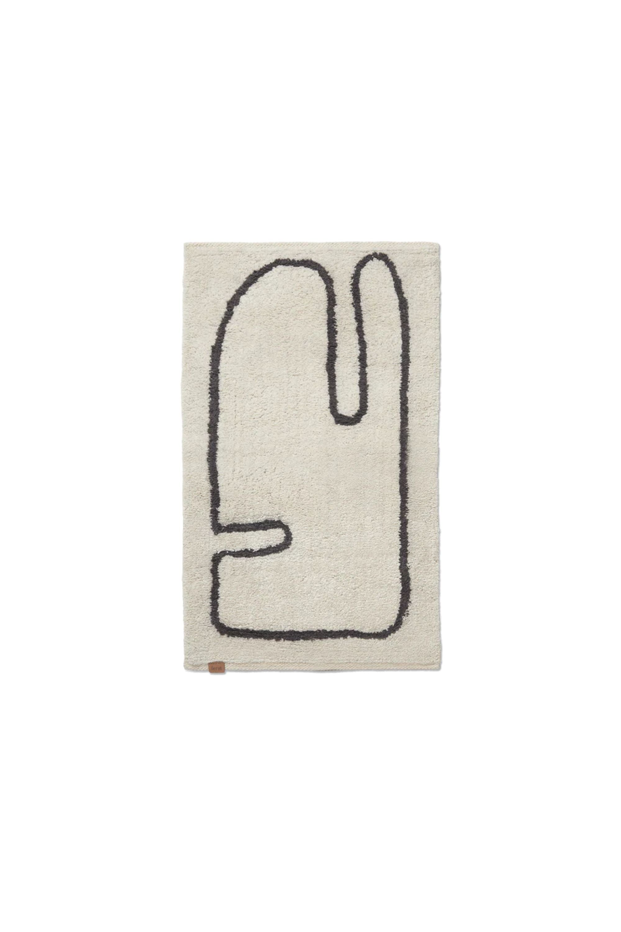 Lay Washable Mat Off-White/Coffee
