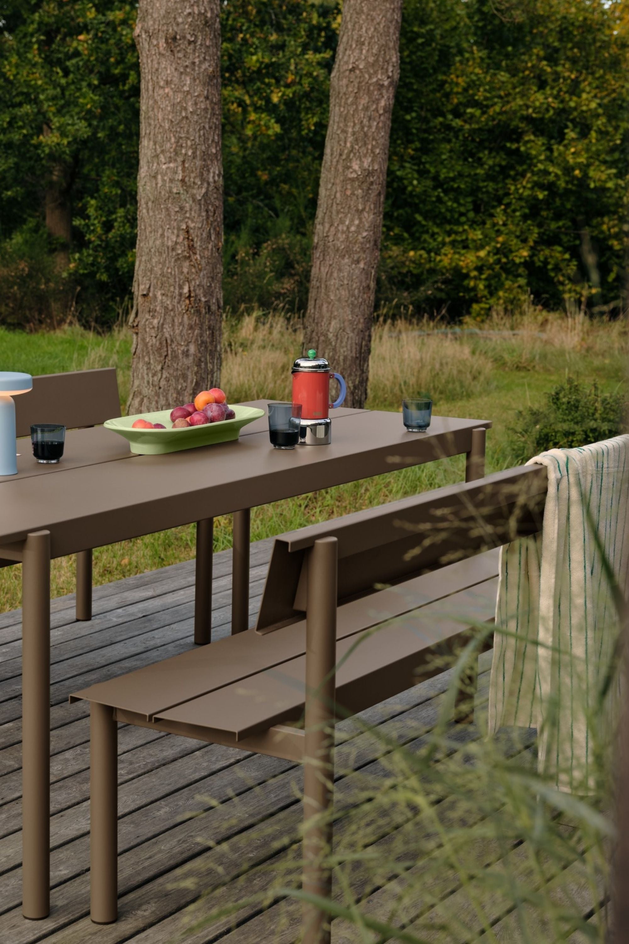 Linear Steel Table Taupe