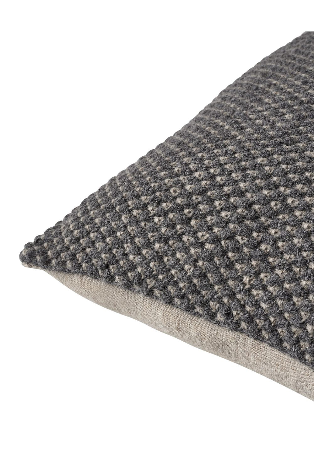 Twine cushion dark grey 50 x 80 cm