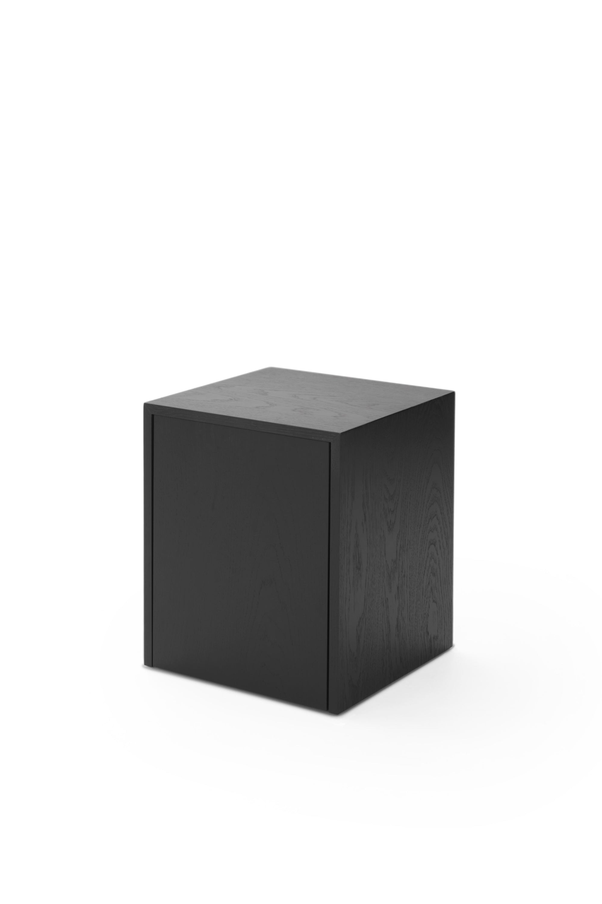 Mass Black Side Table with Drawer