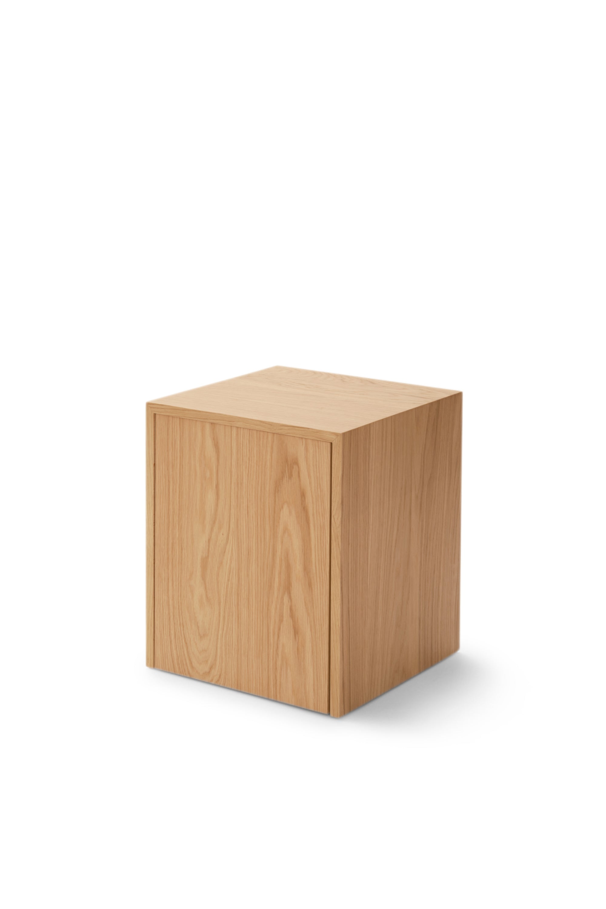 Mass Oak Side Table with Drawer