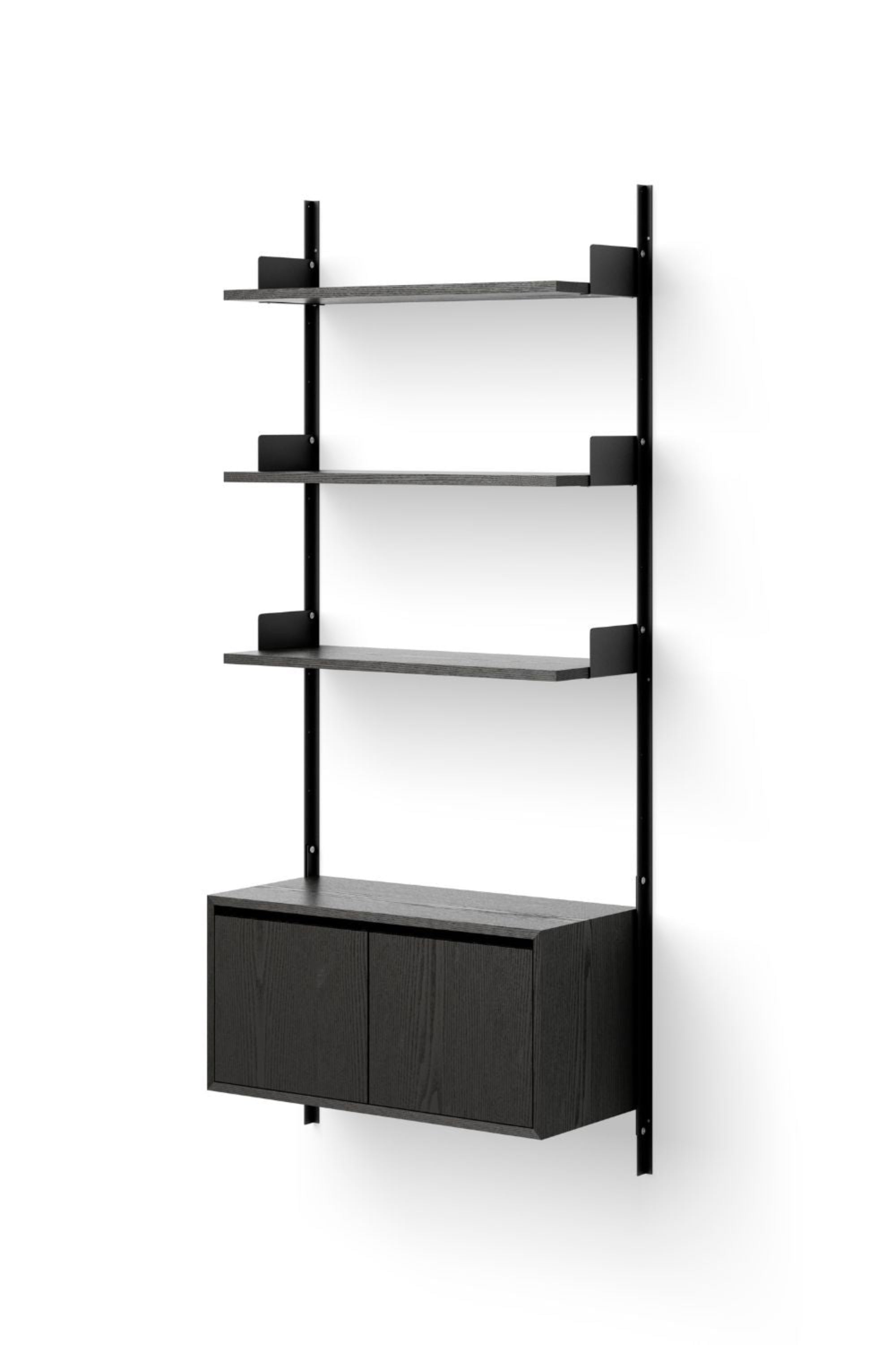 1900 low black cabinet with drawer