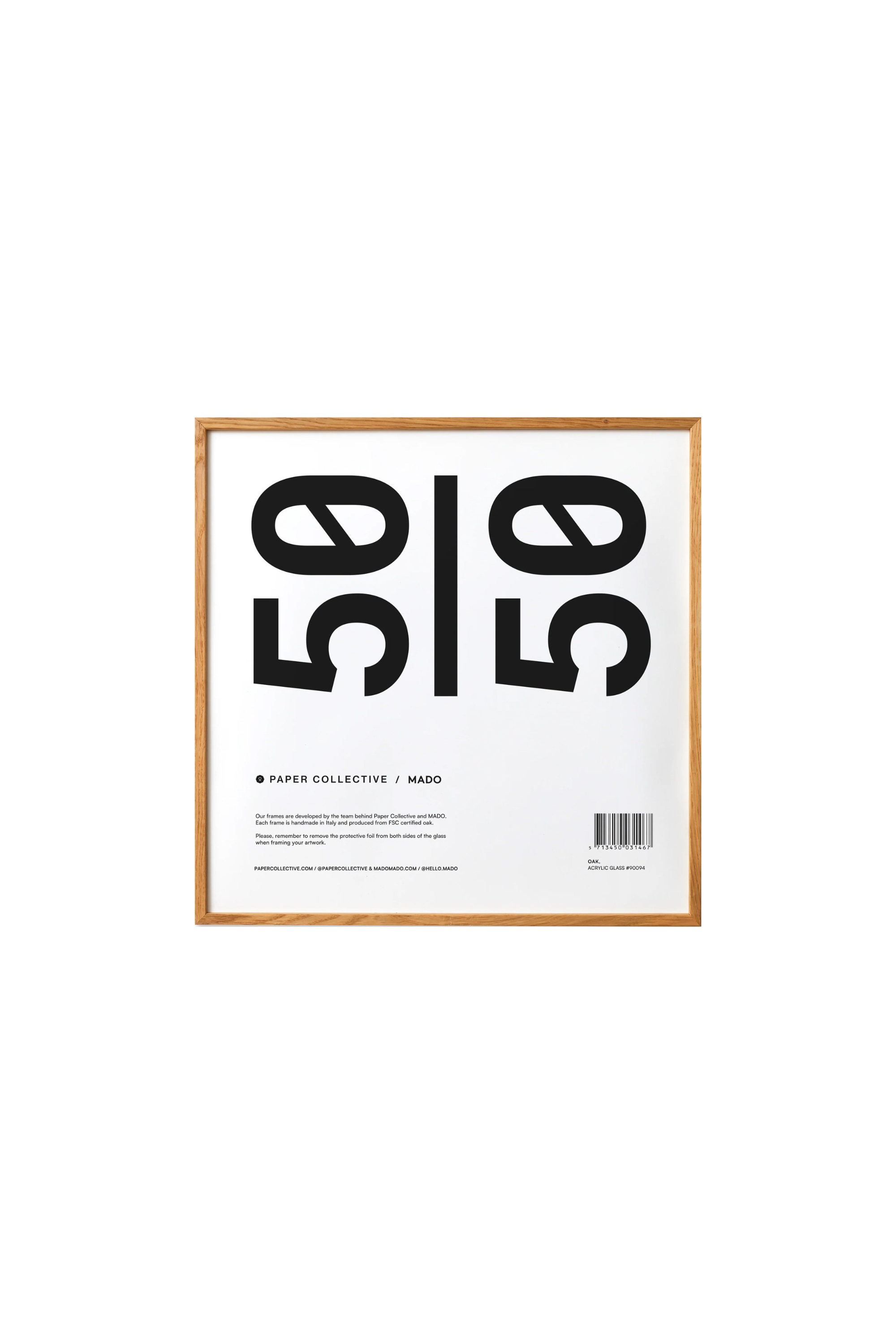 Paper Collective | Solid Oak Frame 50x50 | Home of Solinfo