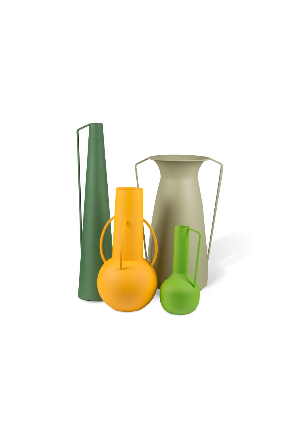 Roman Vases Green and Orange Set of 4 | Polspotten | Home of Solinfo