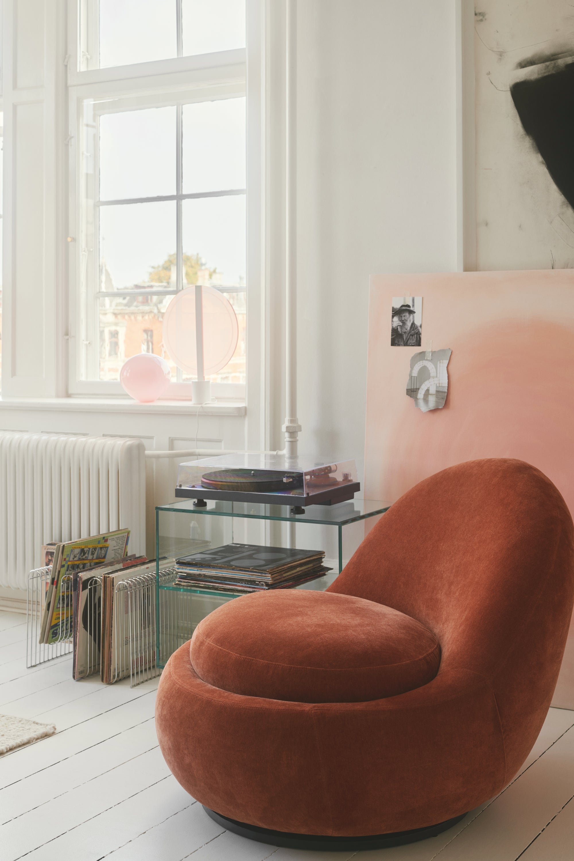 Babette Moss Rust lounge chair