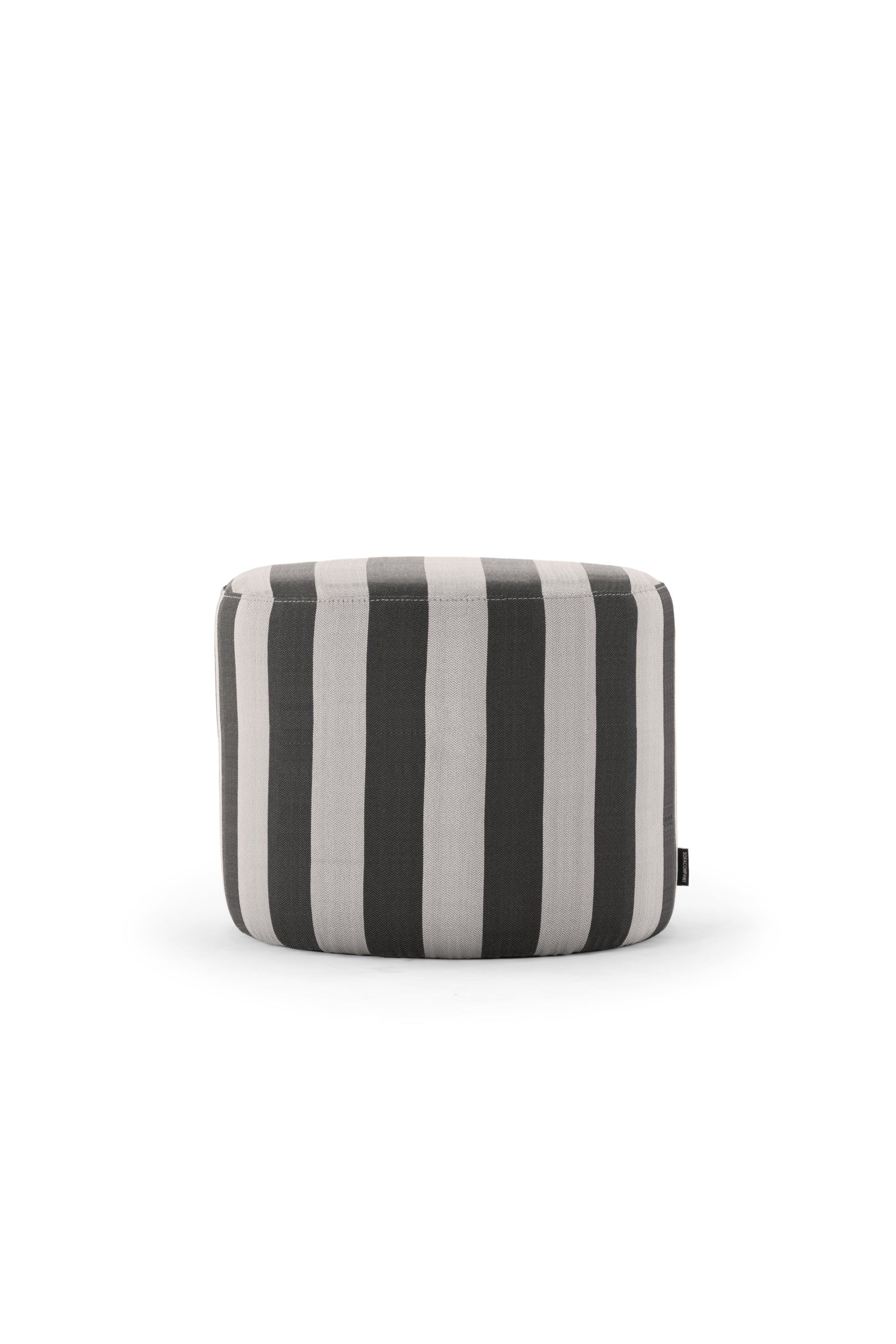 No. 9 Pouf Line Latte Black